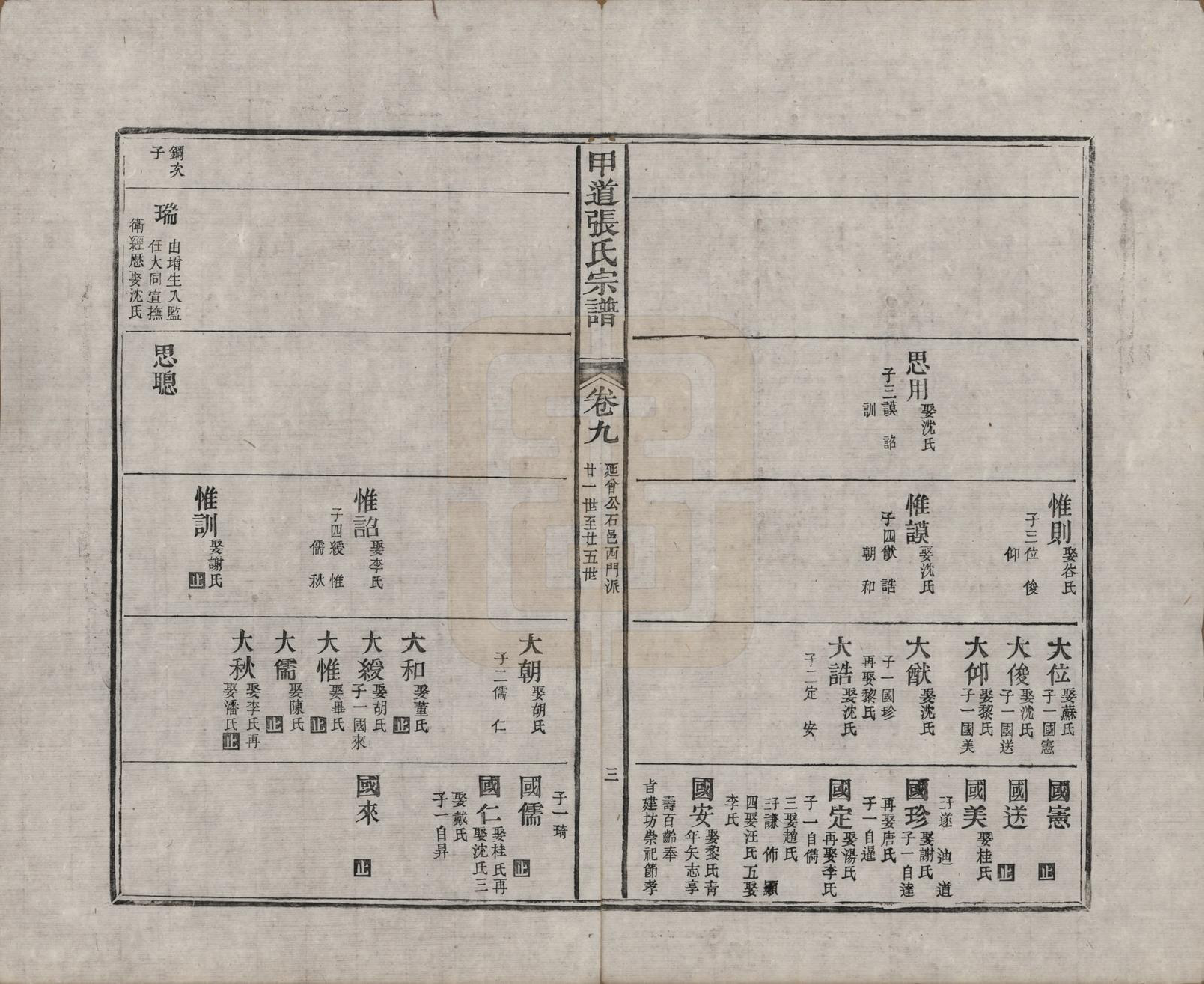 GTJP2147.张.江西婺源.甲道张氏宗谱六十卷.清道光十九年（1839）_009.pdf_第3页
