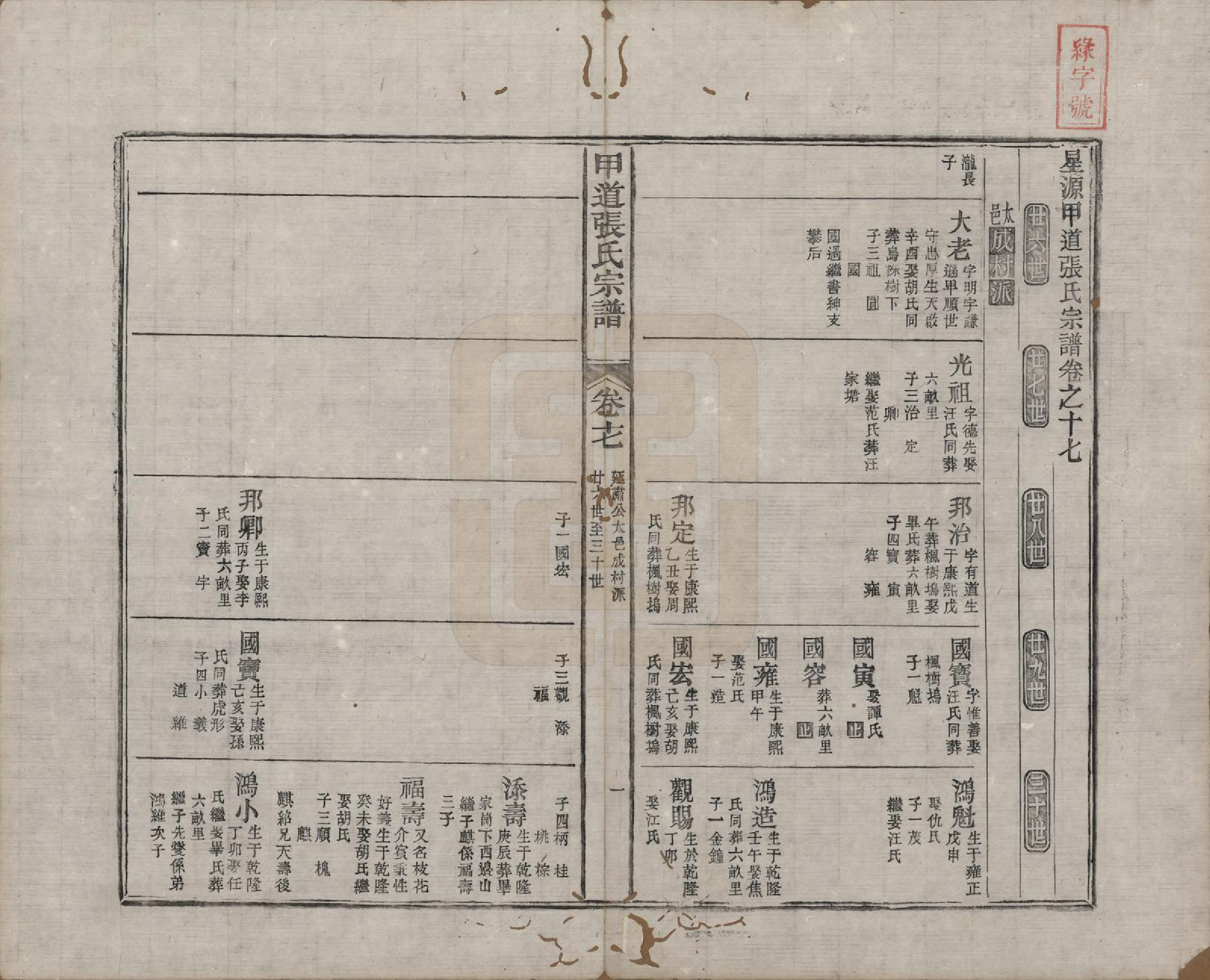 GTJP2147.张.江西婺源.甲道张氏宗谱六十卷.清道光十九年（1839）_017.pdf_第1页