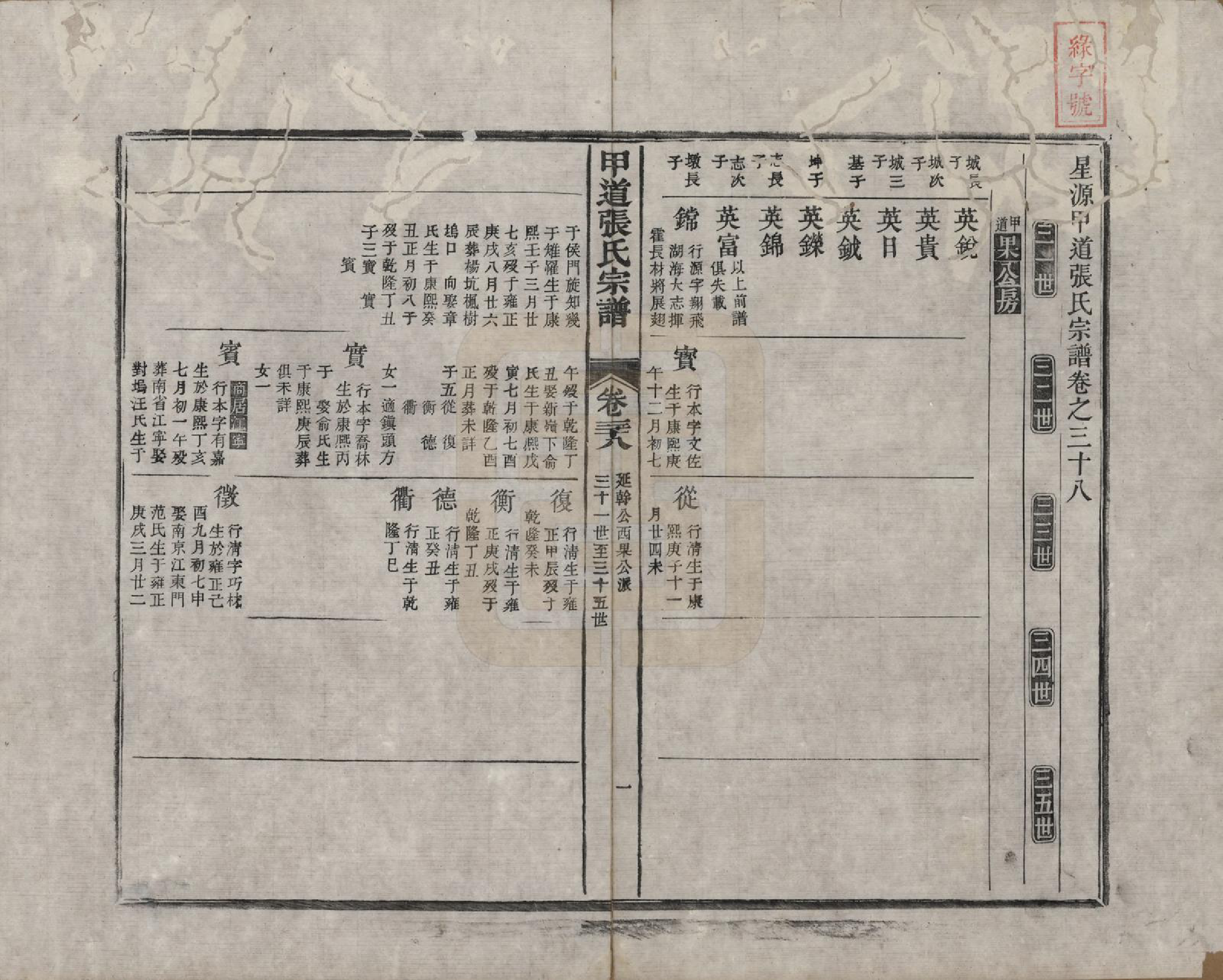 GTJP2147.张.江西婺源.甲道张氏宗谱六十卷.清道光十九年（1839）_038.pdf_第1页