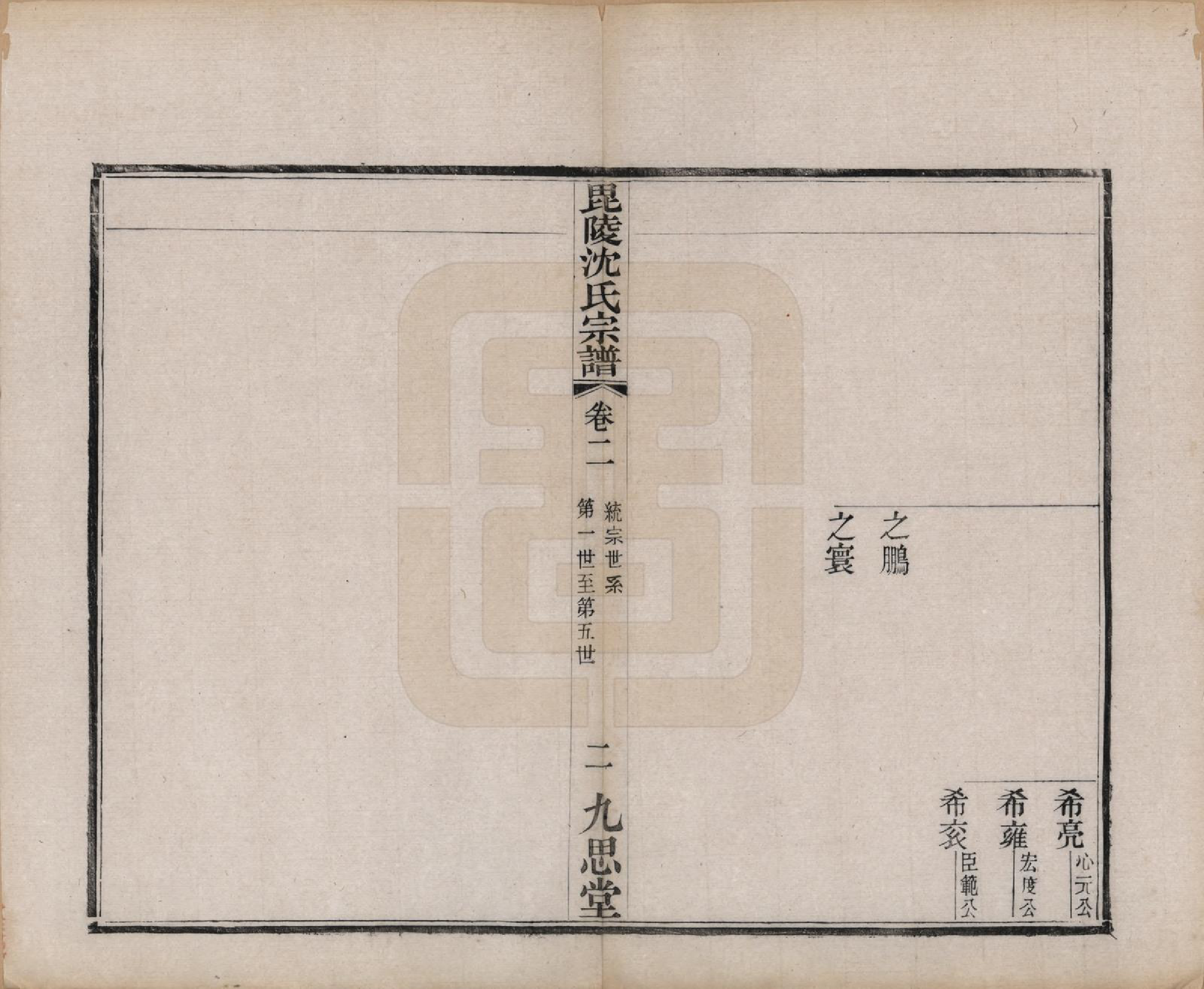 GTJP1282.沈.江苏毗陵.毘陵沈氏宗谱四卷.清光绪三十年（1904）_002.pdf_第2页