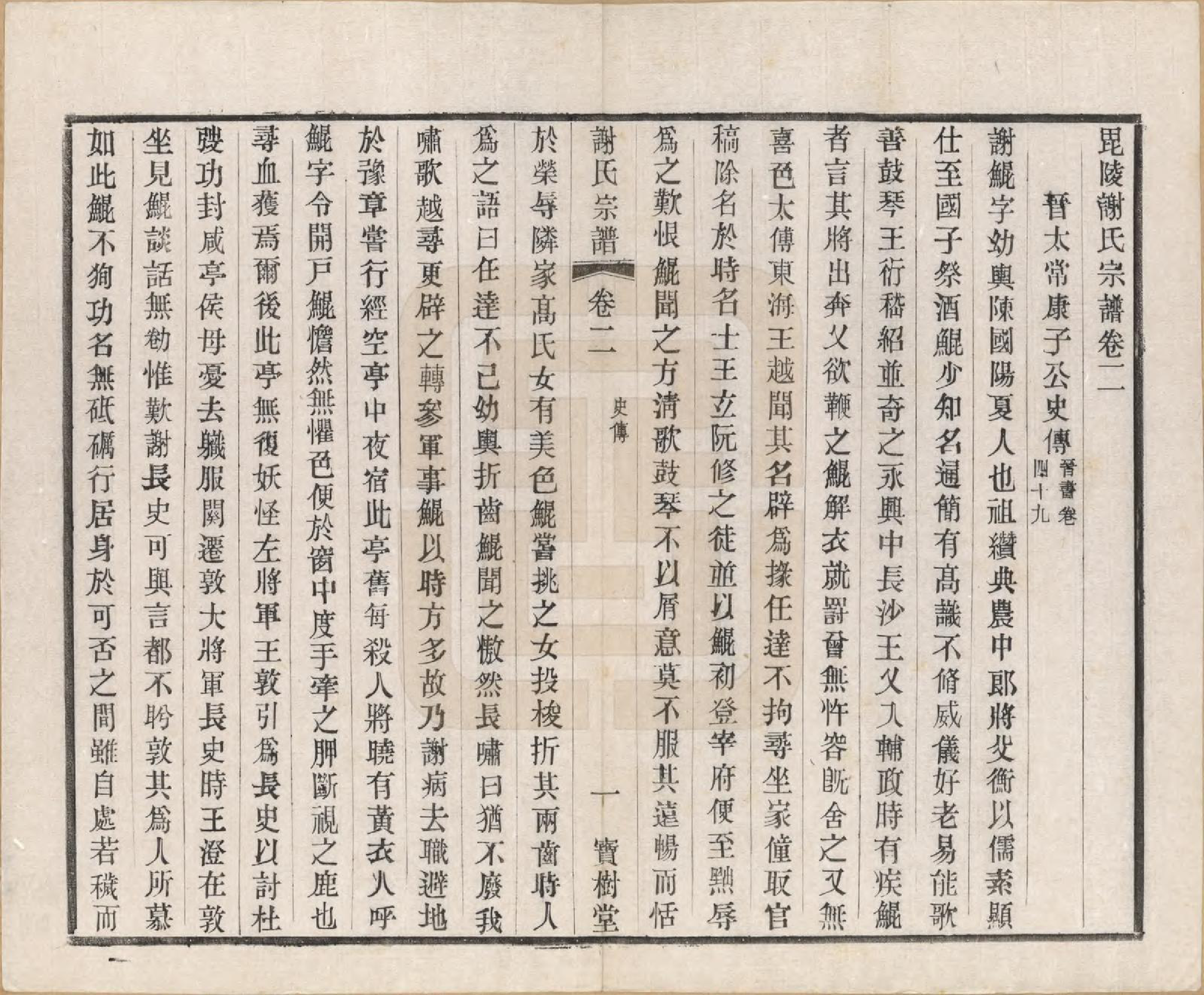 GTJP1777.谢.江苏毗陵.毗陵谢氏宗谱.民国38年[1949]_002.pdf_第1页