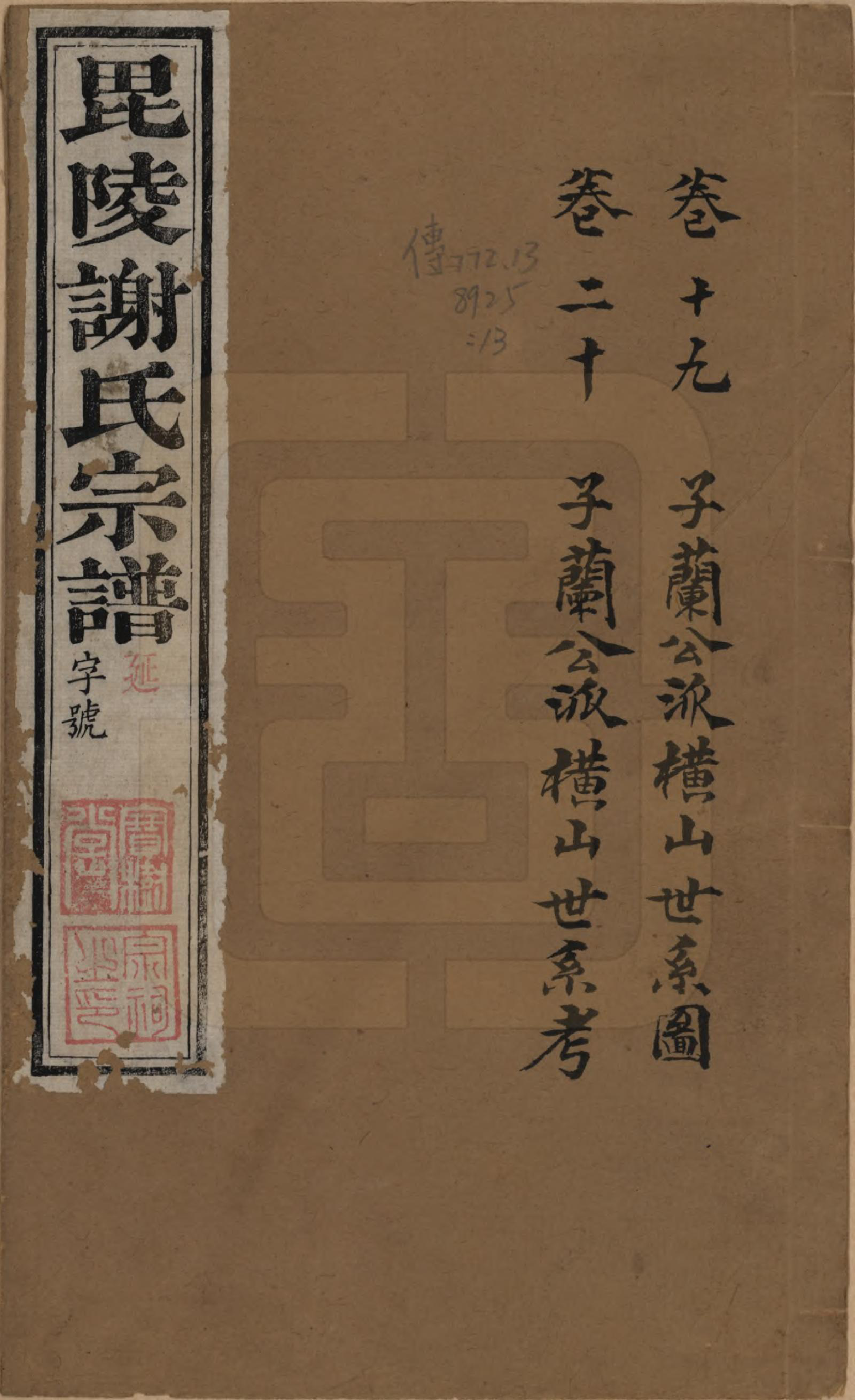 GTJP1791.谢.江苏常州.毗陵谢氏宗谱三十六卷.清光绪二年（1877）_019.pdf_第1页