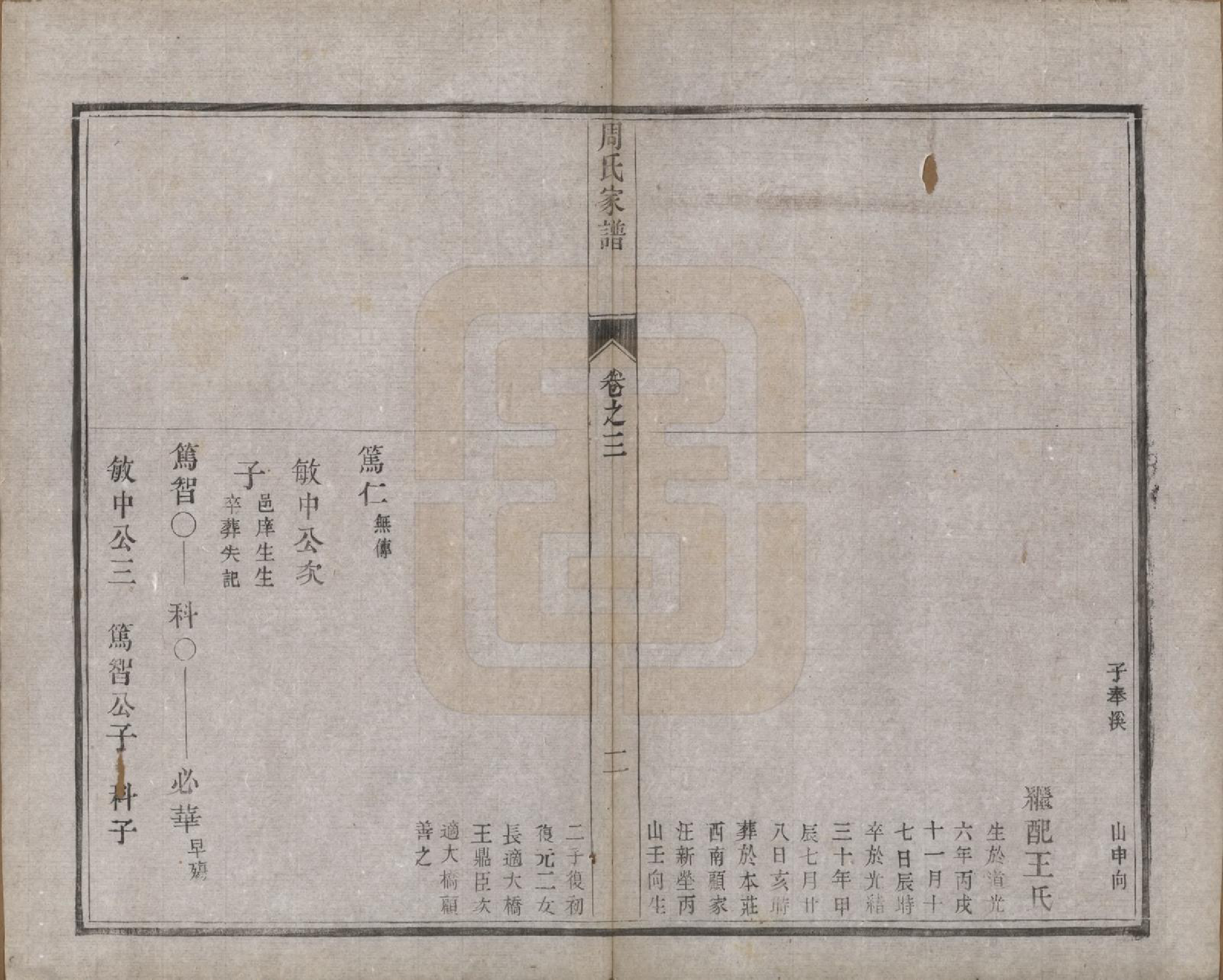 GTJP2310.周.江苏江都.江都周氏家谱六卷.民国十三年（1924）_003.pdf_第2页