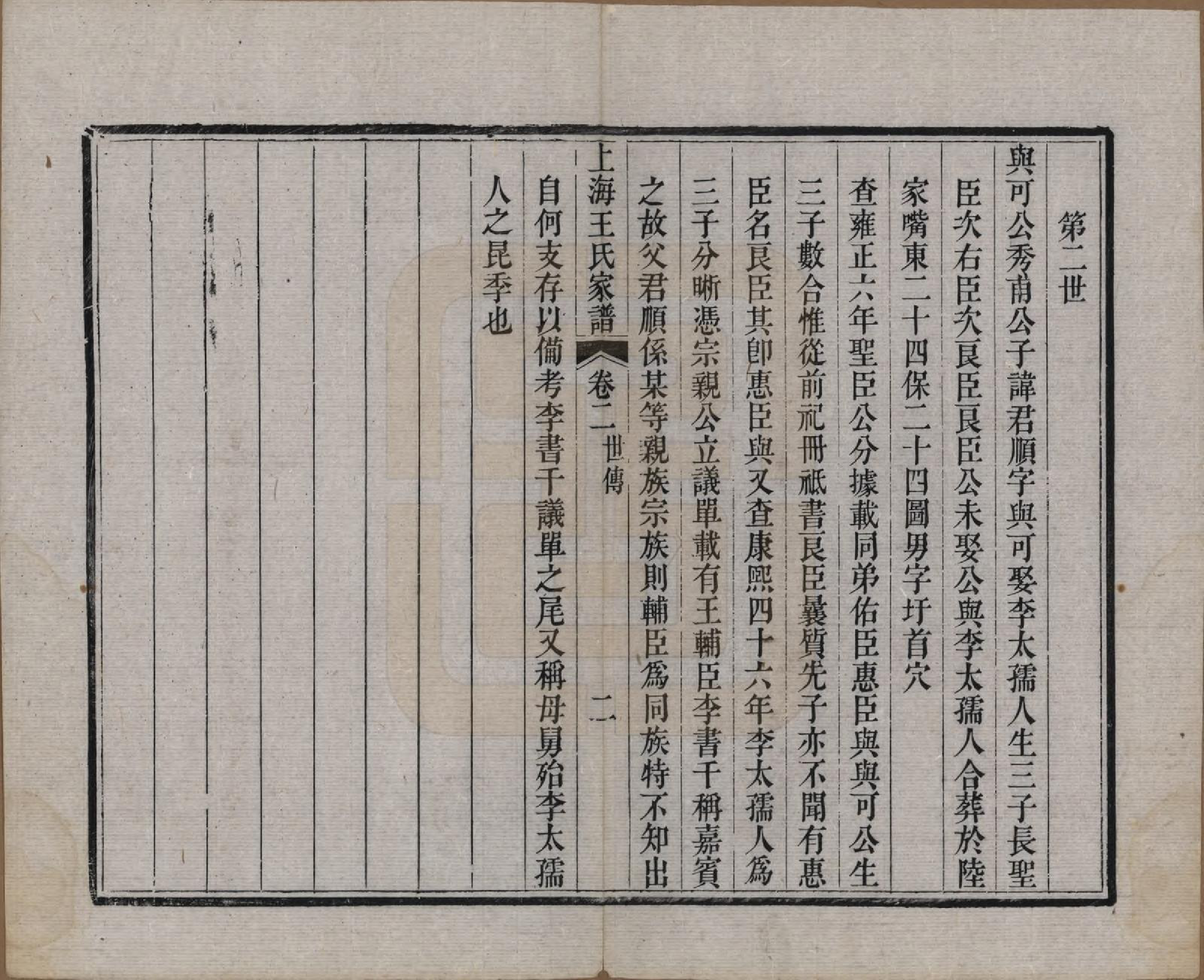 GTJP1624.王.上海.王氏家谱六卷.清咸丰十一年（1861）_002.pdf_第2页