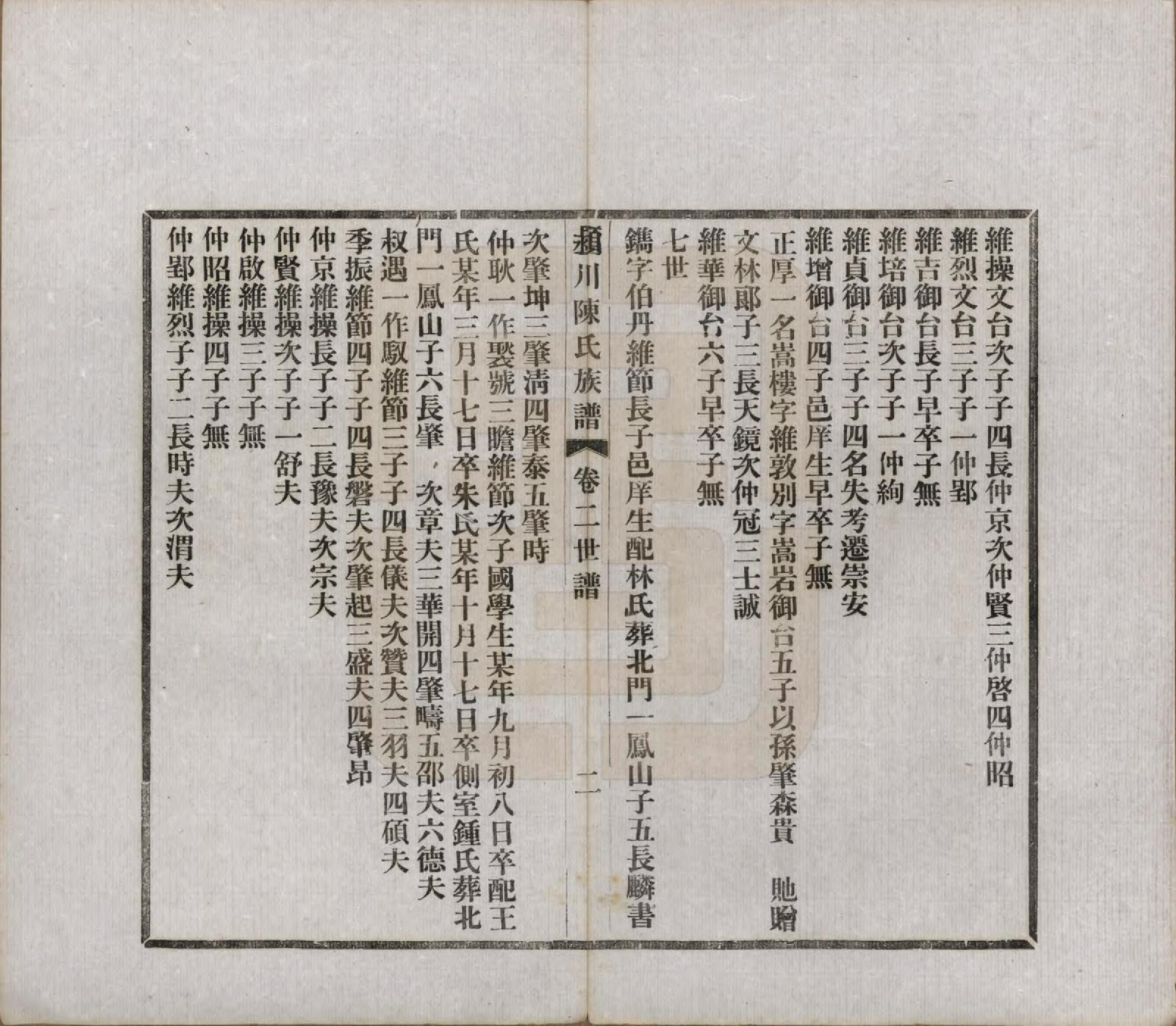 GTJP0116.陈.河南迁福建候官.颍川陈氏族谱.民国6年[1917]_002.pdf_第3页
