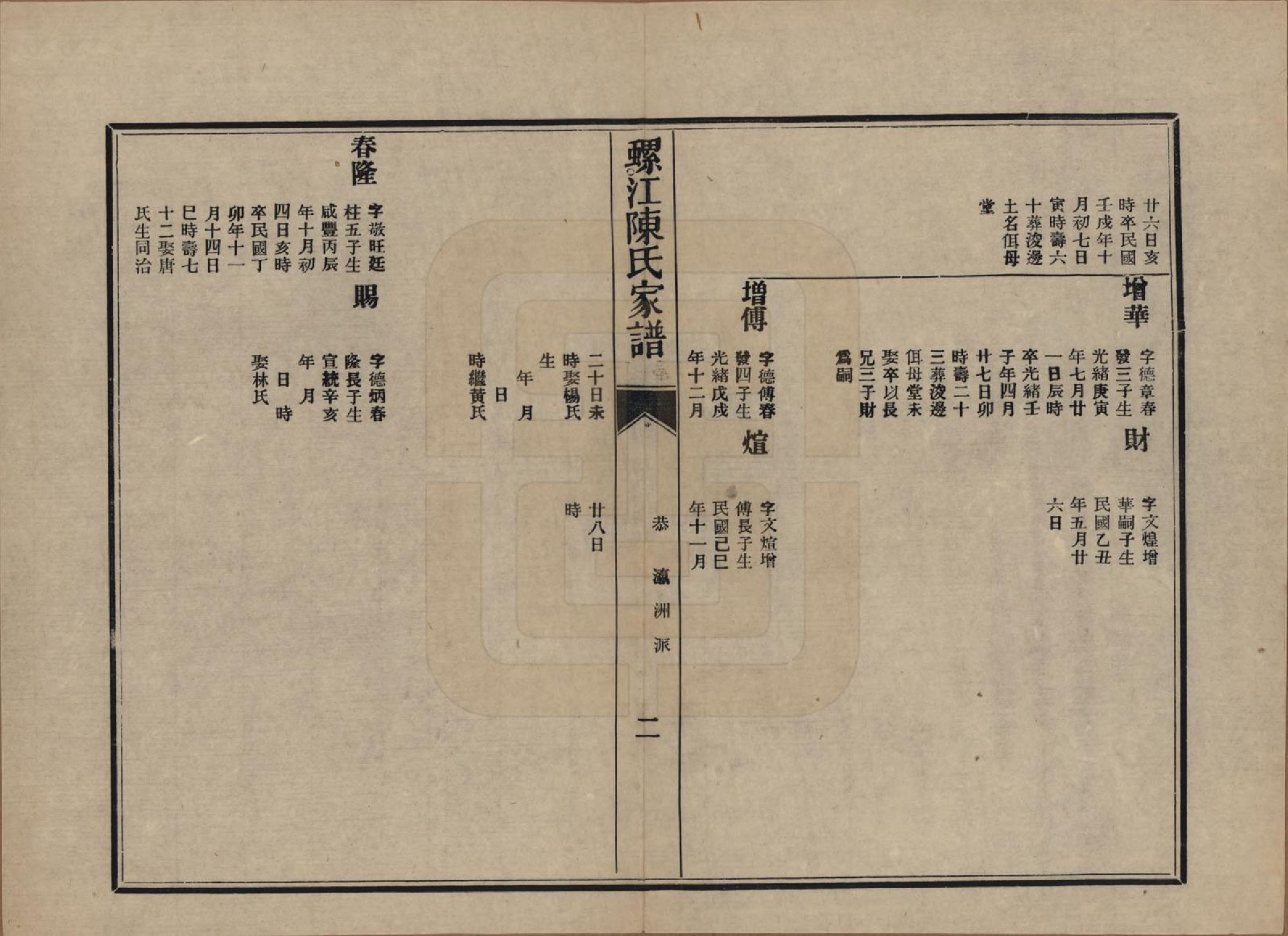 GTJP0130.陈.福建福州.螺江陈氏家谱不分卷.民国二十一年（1932）_010.pdf_第2页