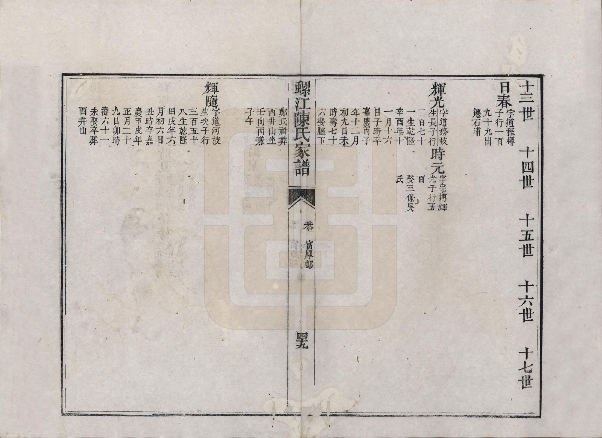 GTJP0209.陈.福建福州.螺江陈氏家谱不分卷.清嘉庆二十五年（1820）_011.pdf_第1页