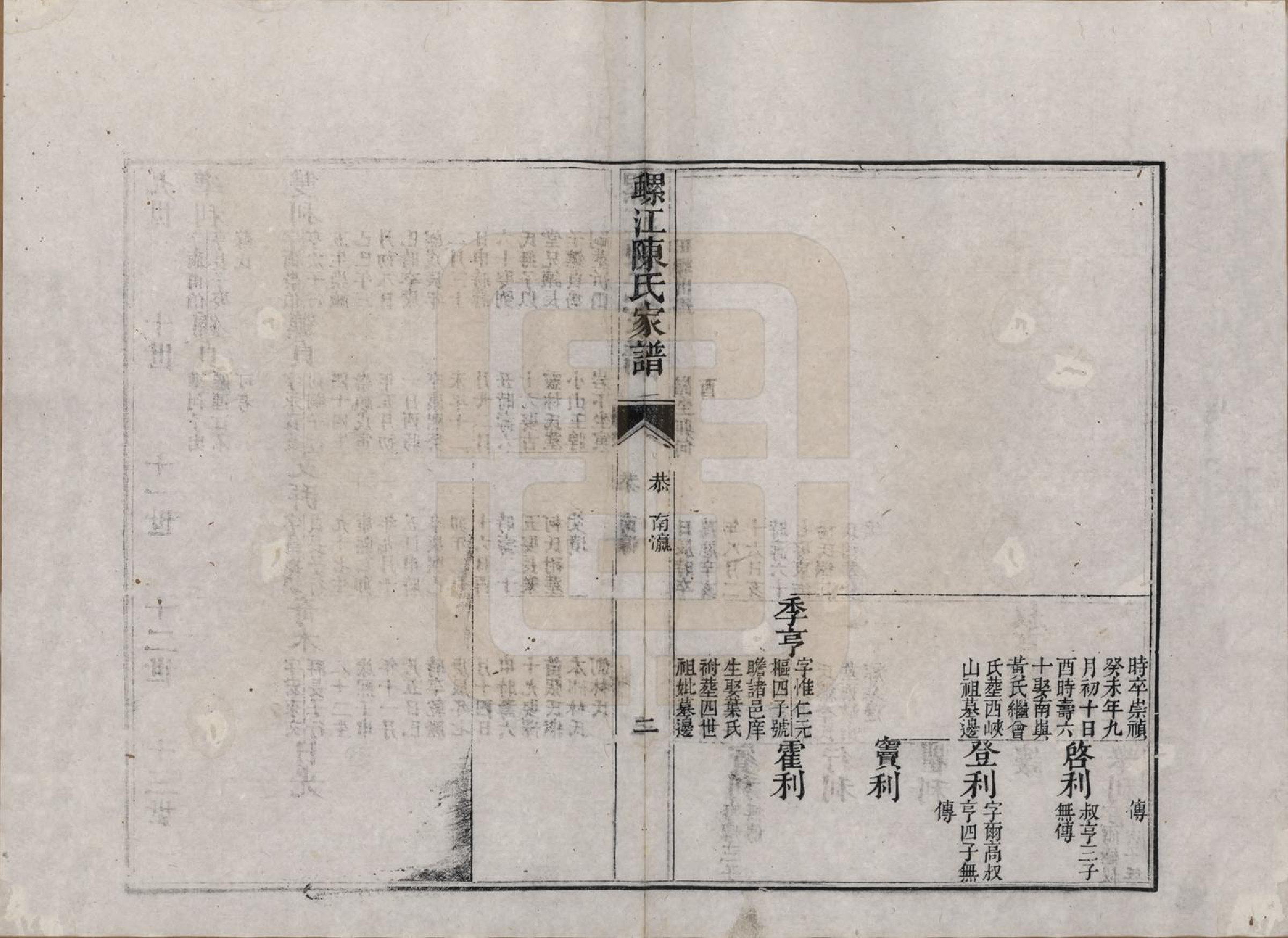 GTJP0209.陈.福建福州.螺江陈氏家谱不分卷.清嘉庆二十五年（1820）_012.pdf_第2页