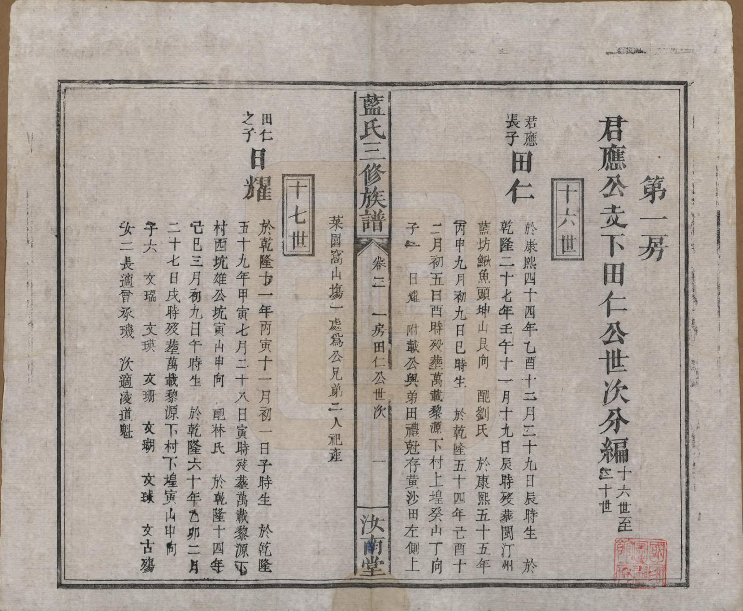 GTJP0753.蓝.福建.蓝氏三修族谱十八卷卷首一卷卷末一卷.清道光二十九年（1849）_002.pdf_第1页