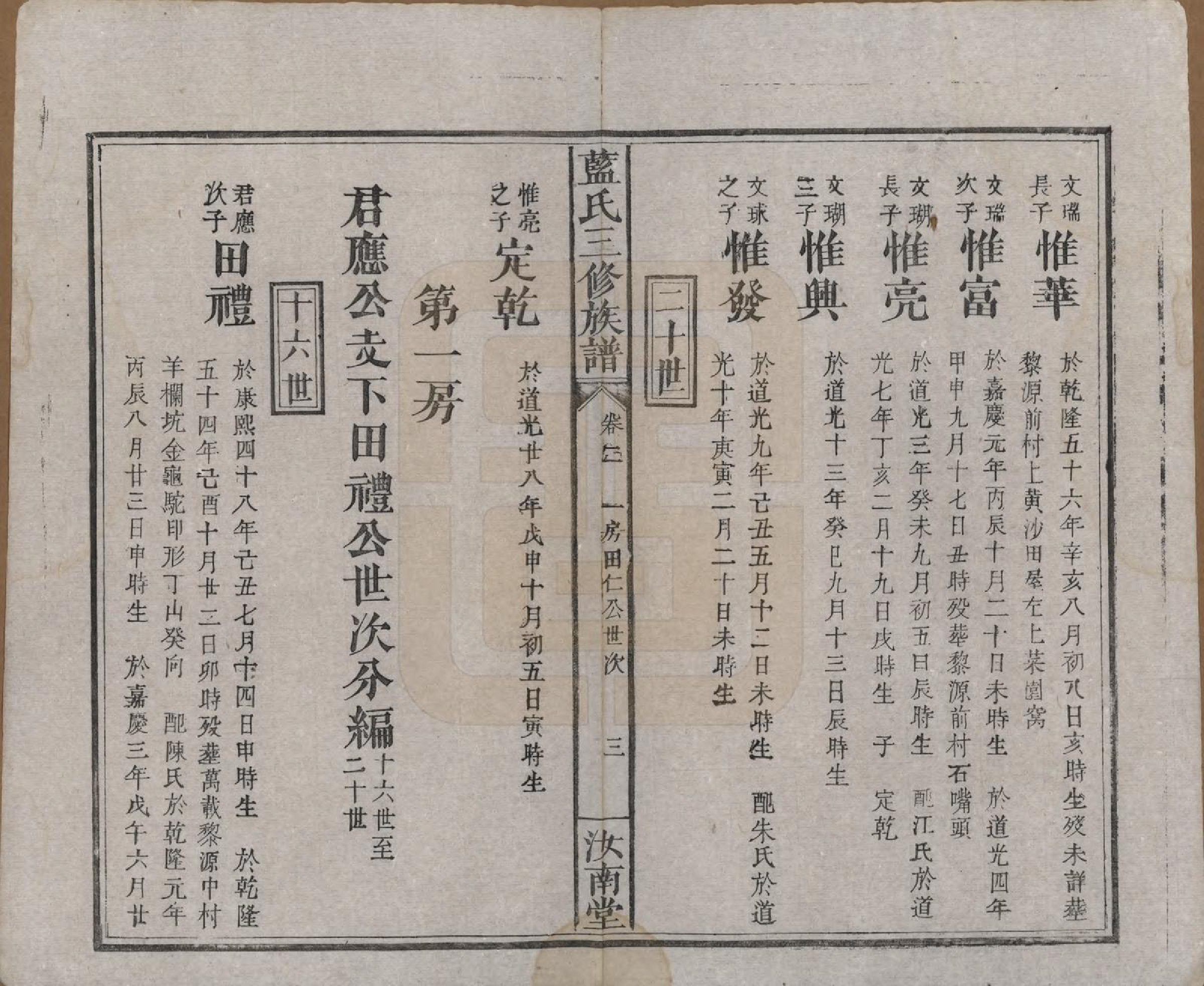 GTJP0753.蓝.福建.蓝氏三修族谱十八卷卷首一卷卷末一卷.清道光二十九年（1849）_002.pdf_第3页