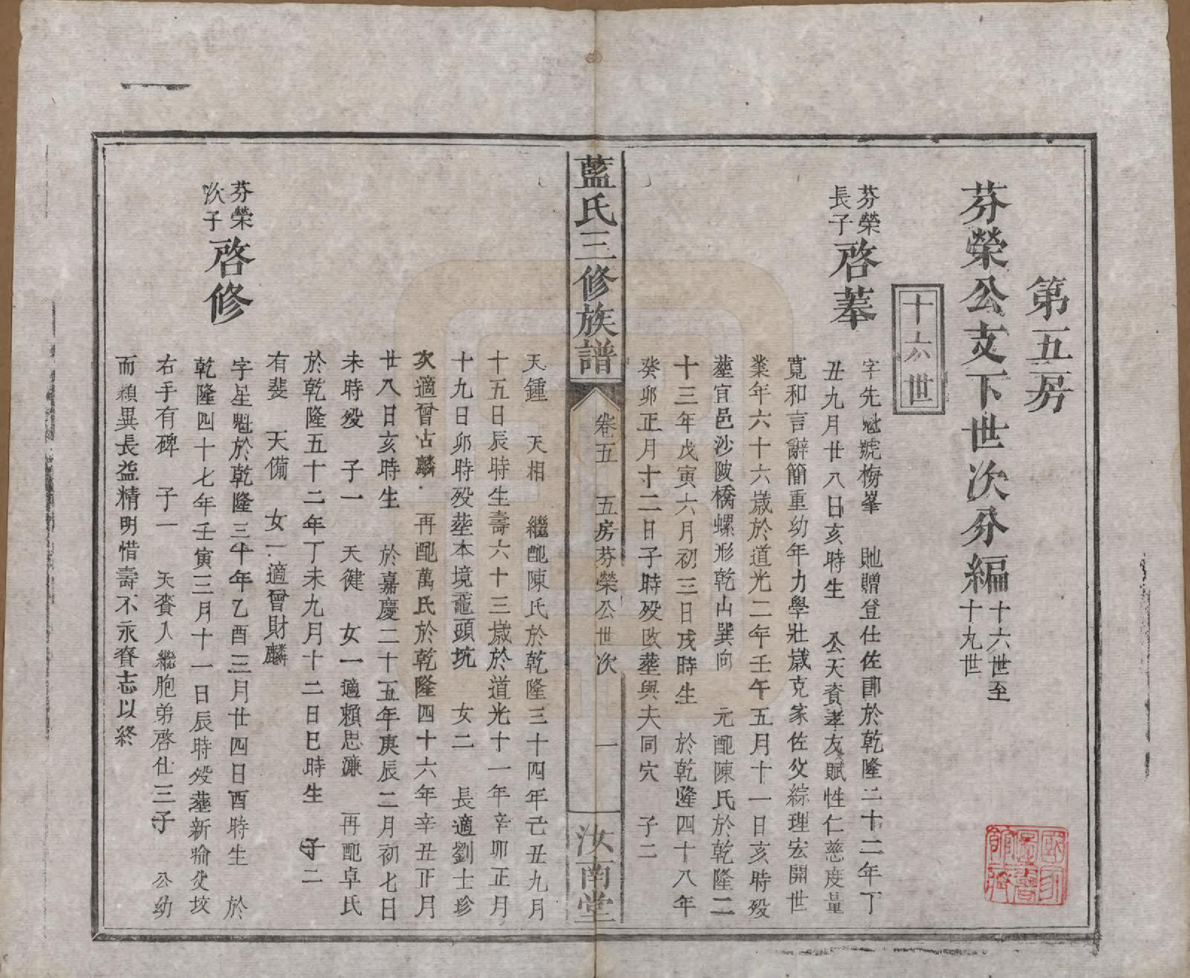 GTJP0753.蓝.福建.蓝氏三修族谱十八卷卷首一卷卷末一卷.清道光二十九年（1849）_005.pdf_第1页