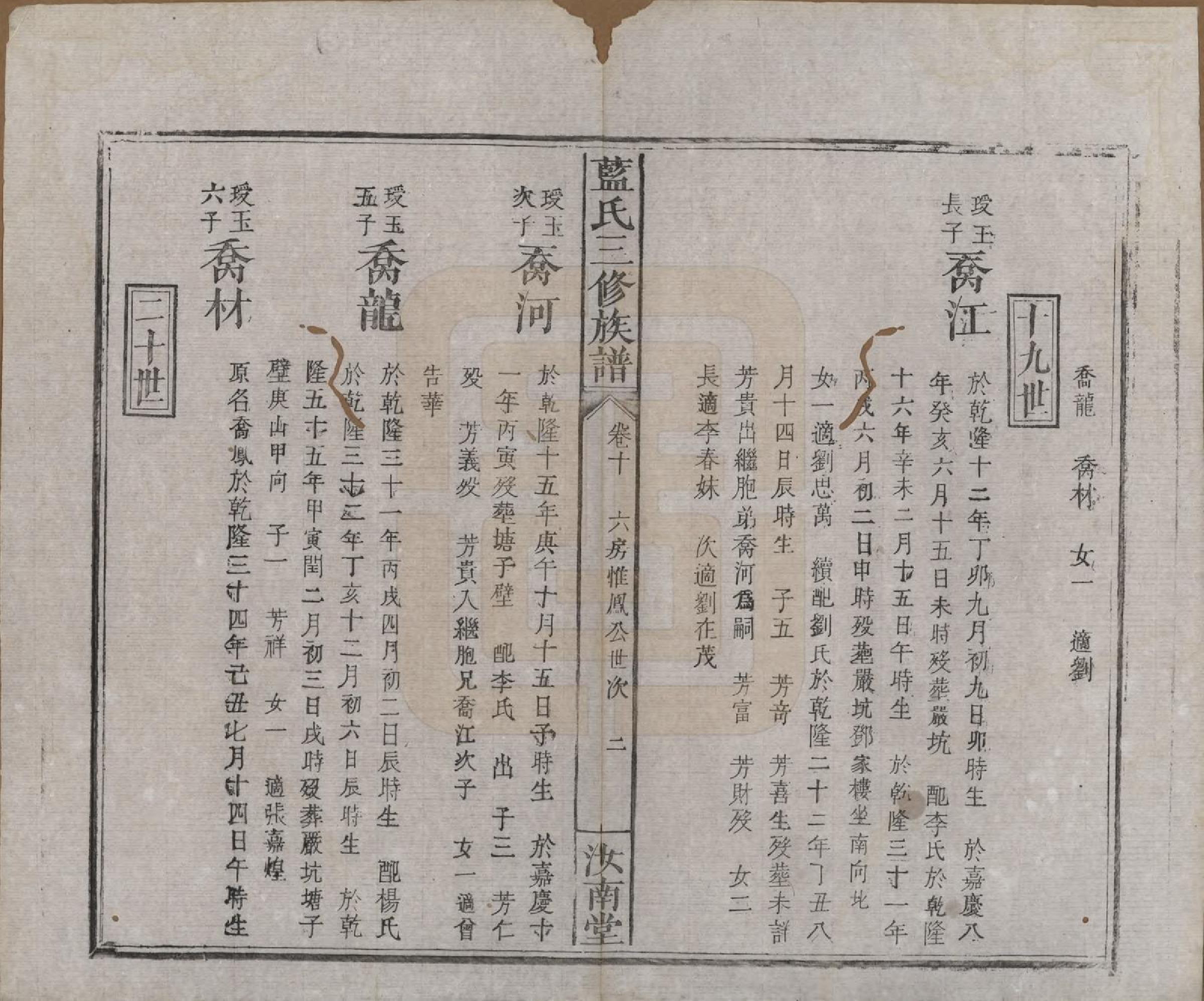 GTJP0753.蓝.福建.蓝氏三修族谱十八卷卷首一卷卷末一卷.清道光二十九年（1849）_010.pdf_第2页