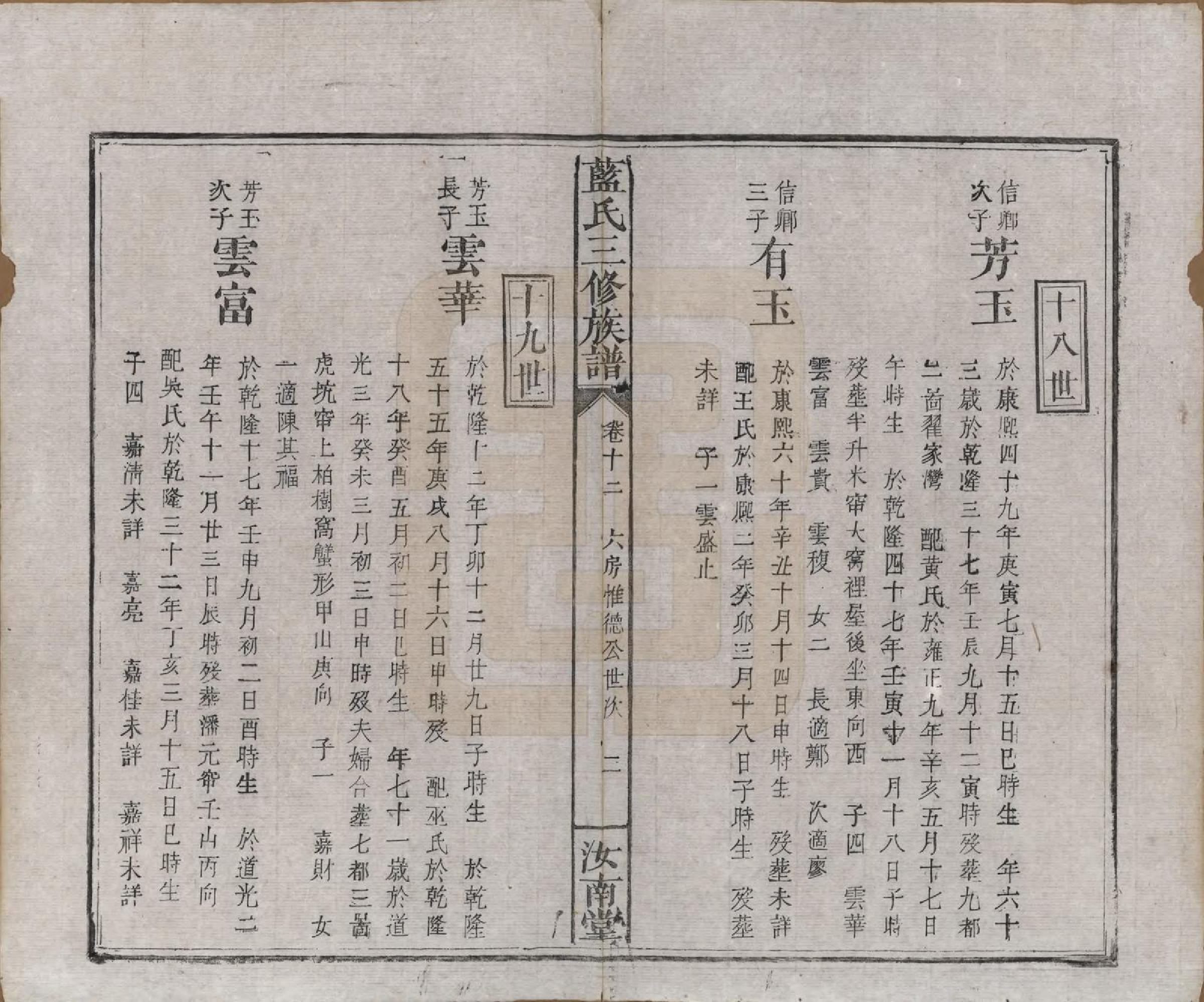 GTJP0753.蓝.福建.蓝氏三修族谱十八卷卷首一卷卷末一卷.清道光二十九年（1849）_012.pdf_第2页