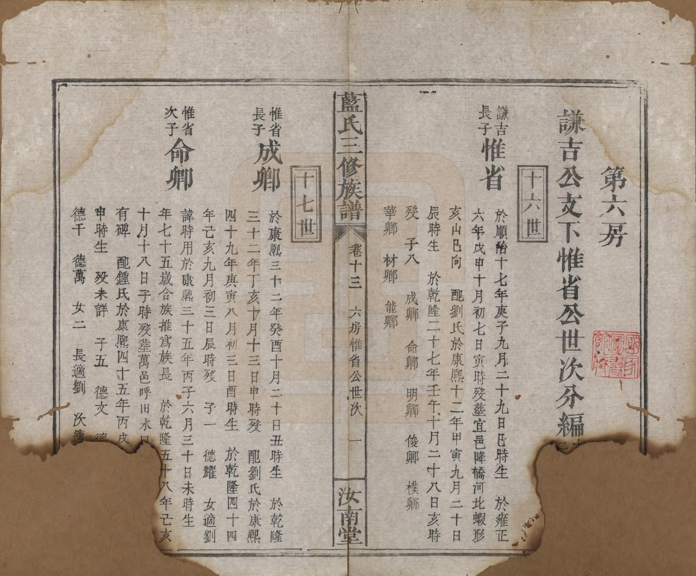 GTJP0753.蓝.福建.蓝氏三修族谱十八卷卷首一卷卷末一卷.清道光二十九年（1849）_013.pdf_第1页