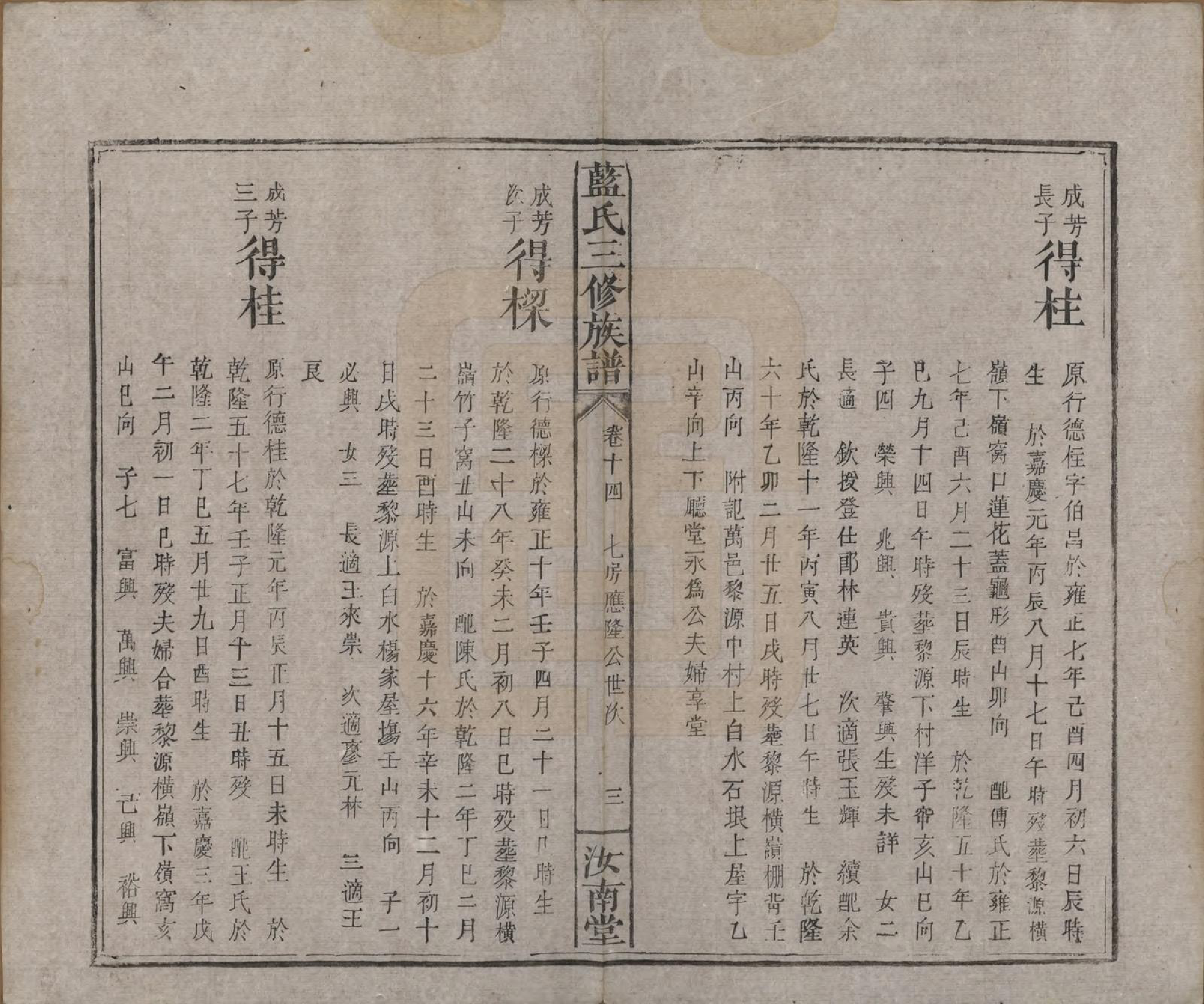 GTJP0753.蓝.福建.蓝氏三修族谱十八卷卷首一卷卷末一卷.清道光二十九年（1849）_014.pdf_第3页