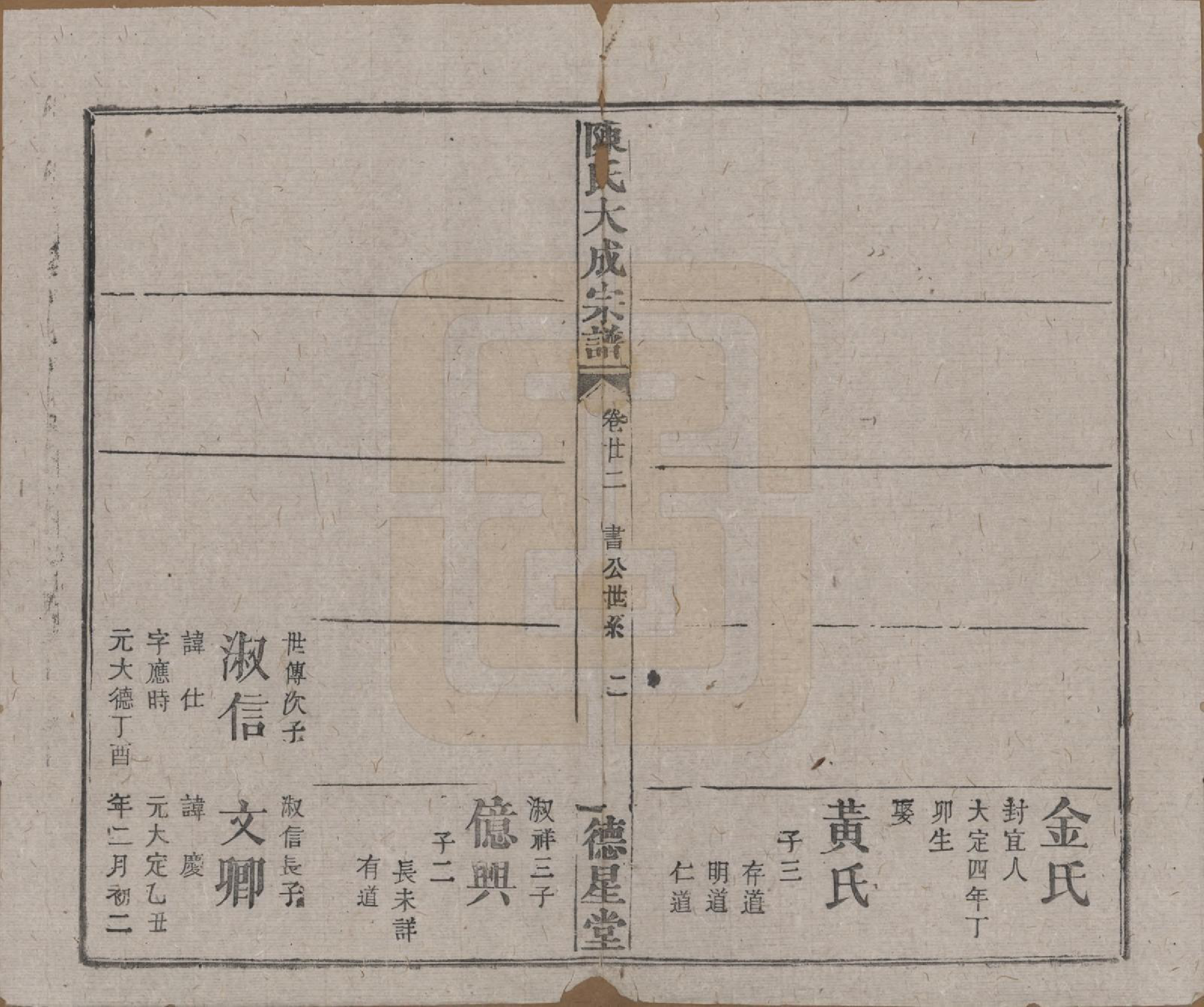 GTJP0205.陈.河南许昌.陈氏大成宗谱三十三卷.清光绪十四年（1888）_222.pdf_第2页