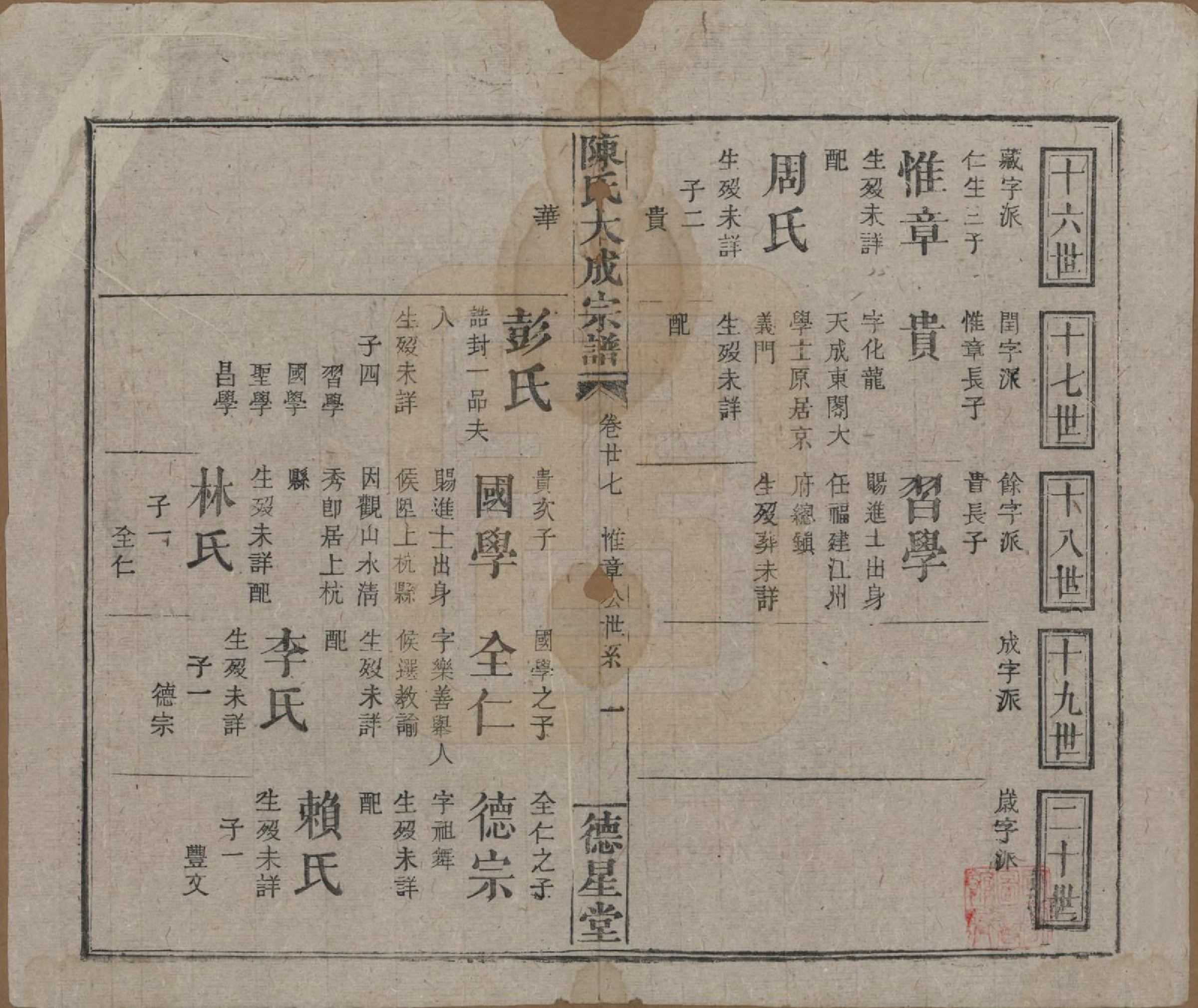 GTJP0205.陈.河南许昌.陈氏大成宗谱三十三卷.清光绪十四年（1888）_227.pdf_第1页