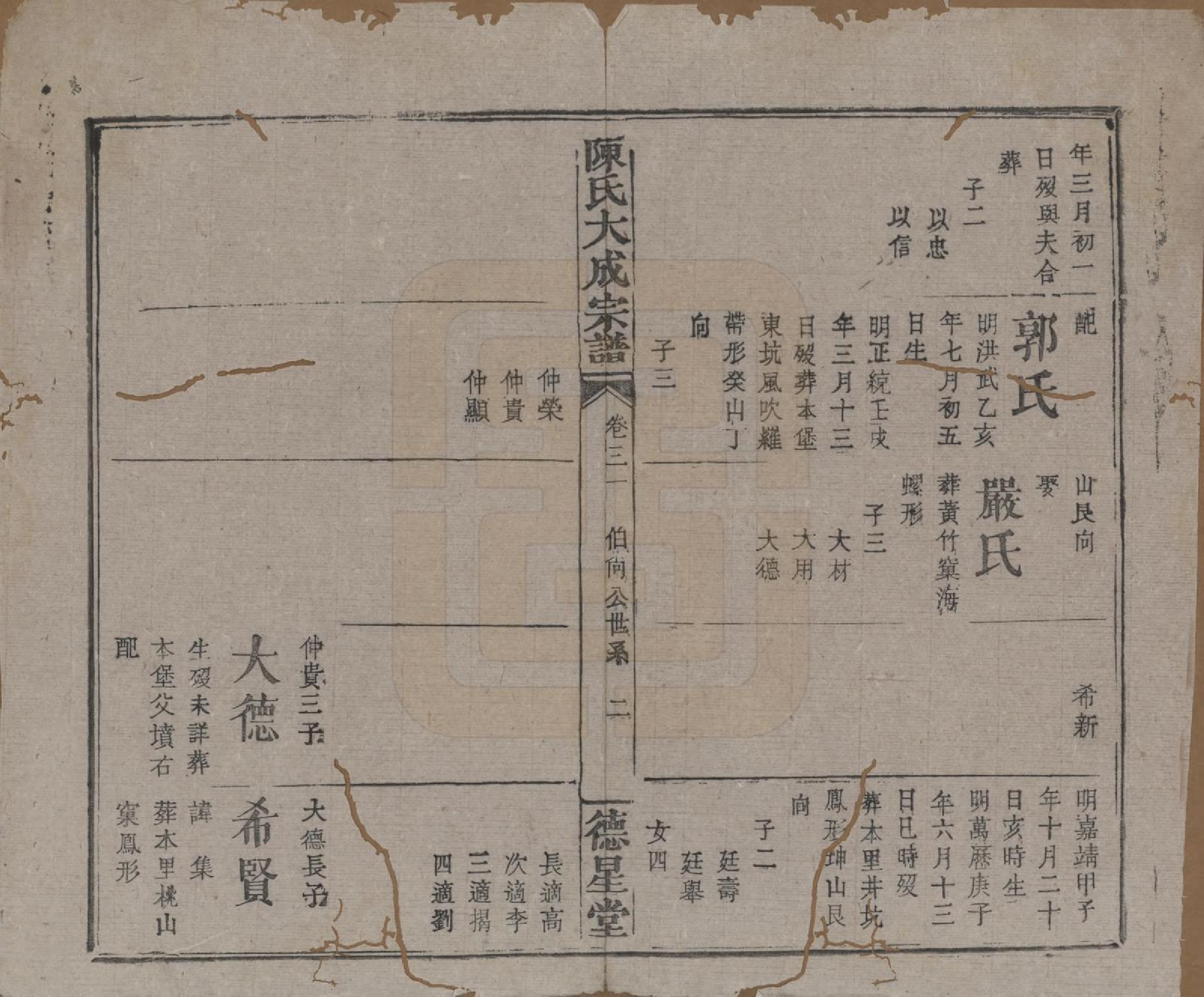 GTJP0205.陈.河南许昌.陈氏大成宗谱三十三卷.清光绪十四年（1888）_231.pdf_第2页