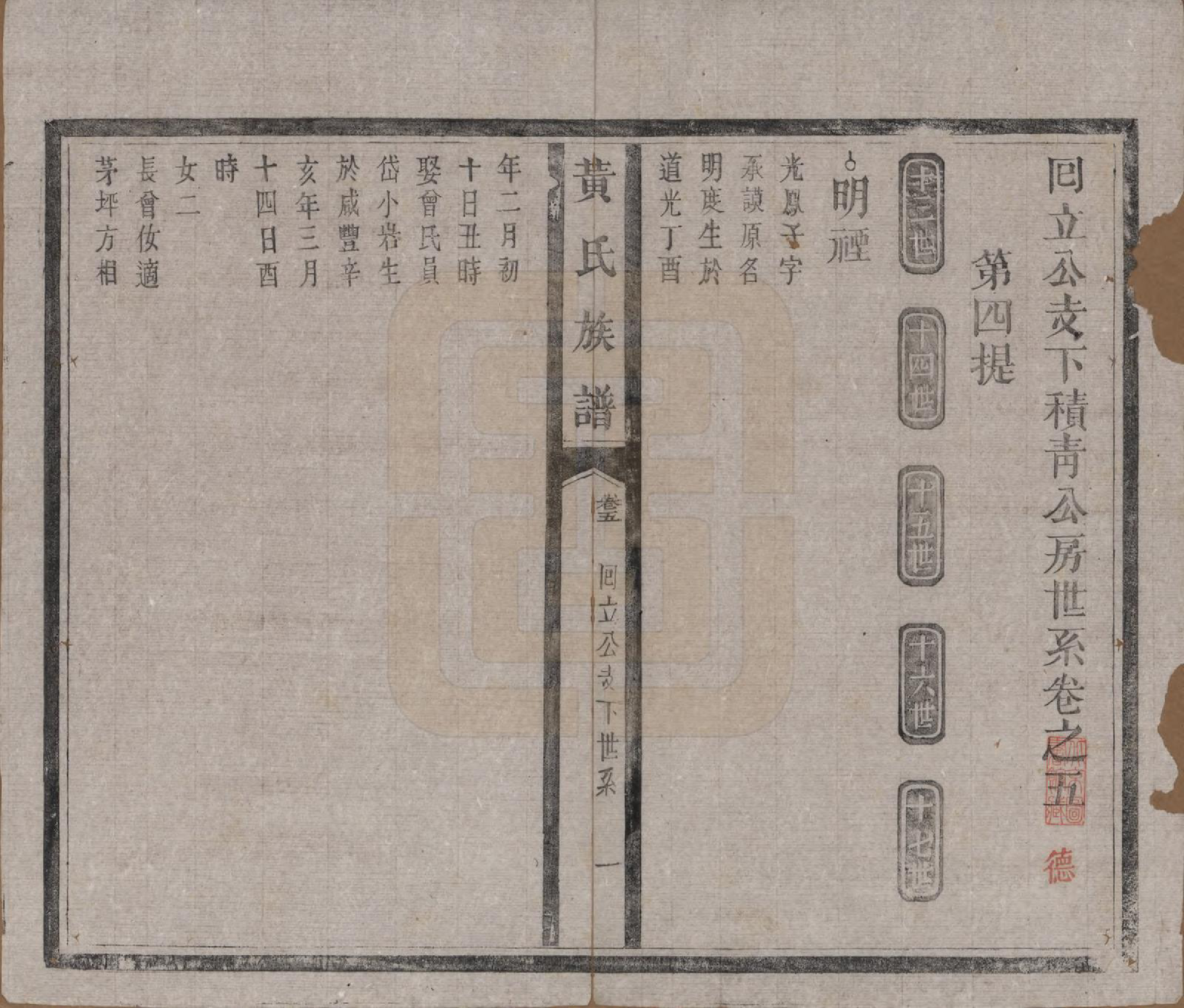 GTJP0617.黄.河南.黄氏族谱五卷首一卷末一卷.清光绪八年（1882）_005.pdf_第1页