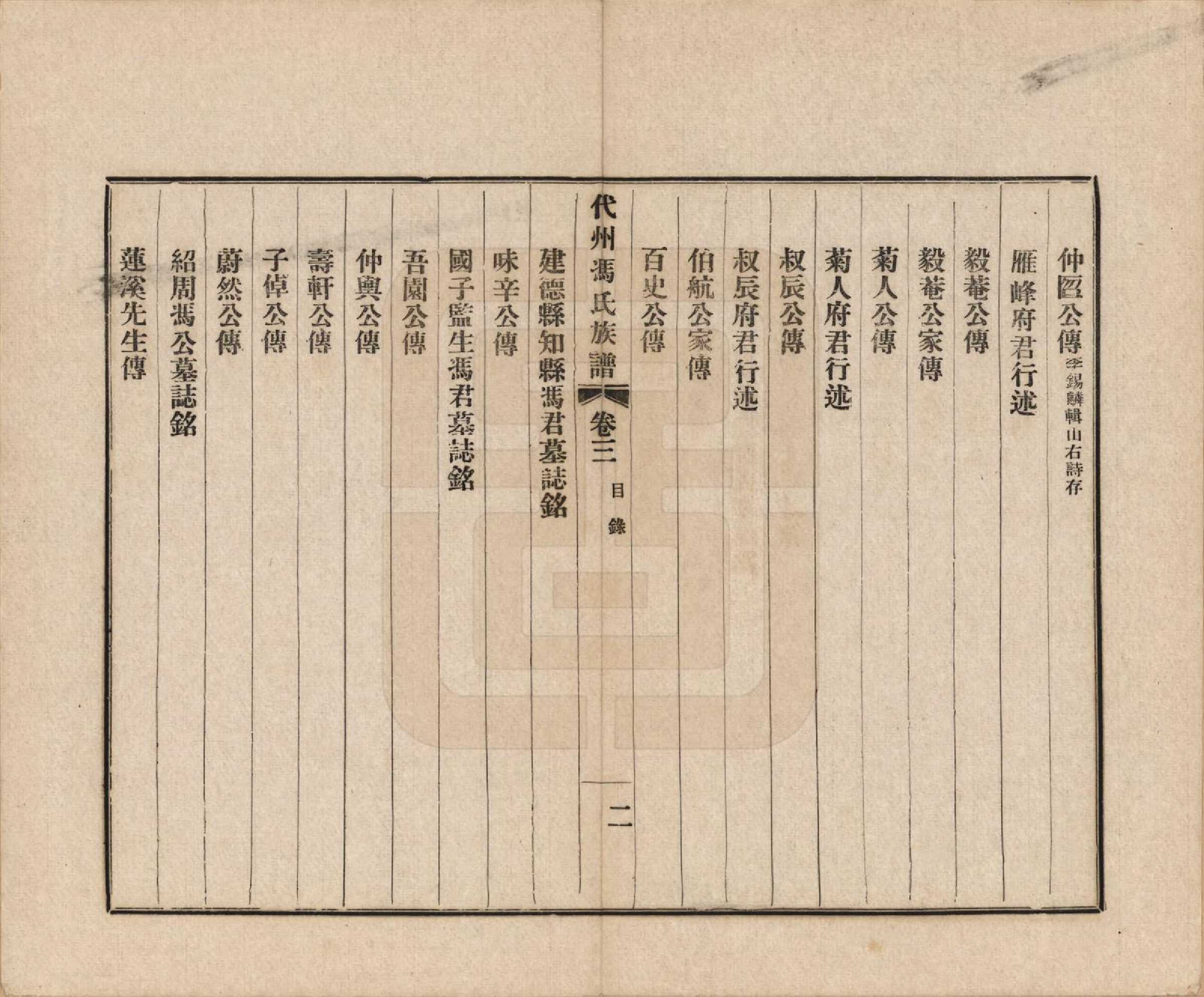 GTJP0344.冯.山西代县.代州冯氏族谱四卷.民国二十二年（1933）_003.pdf_第3页