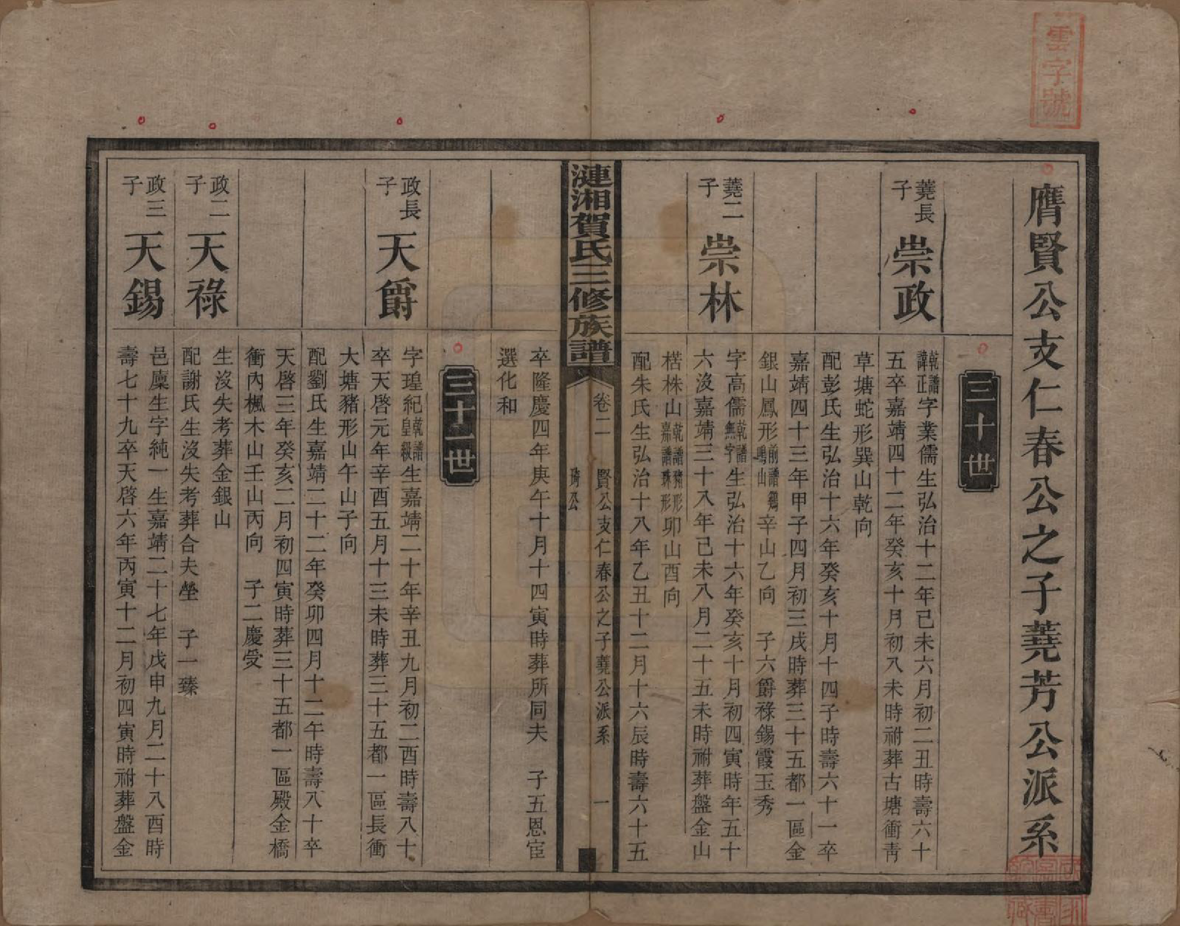 GTJP0501.贺.涟湘贺氏三修族谱.民国3年[1914]_002.pdf_第1页