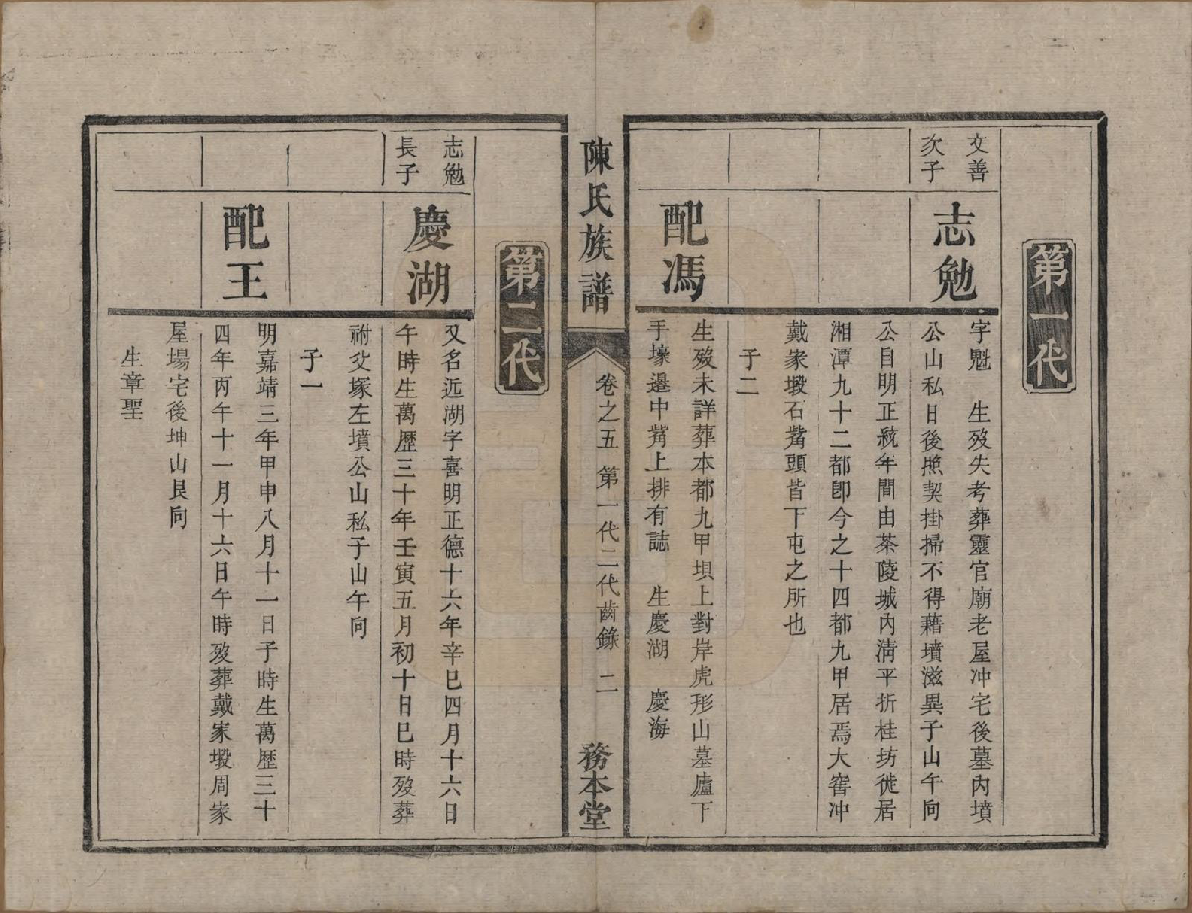 GTJP0177.陈.湖南湘潭.中湘陈氏族谱八卷.清道光十年（1830）_005.pdf_第2页