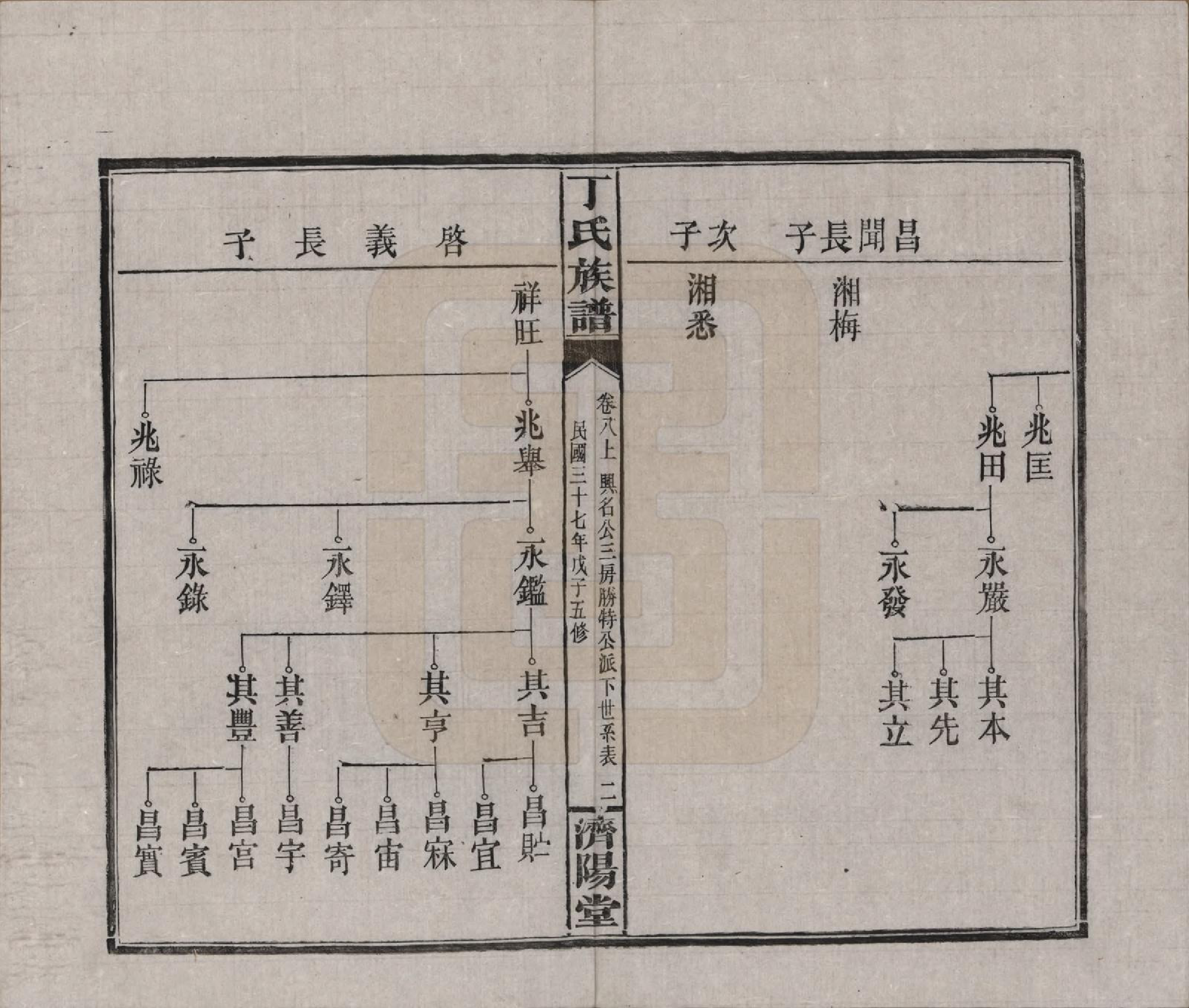 GTJP0289.丁.湖南湘阴.丁氏族谱十四卷卷首二卷.民国三十七年（1948）_008.pdf_第2页