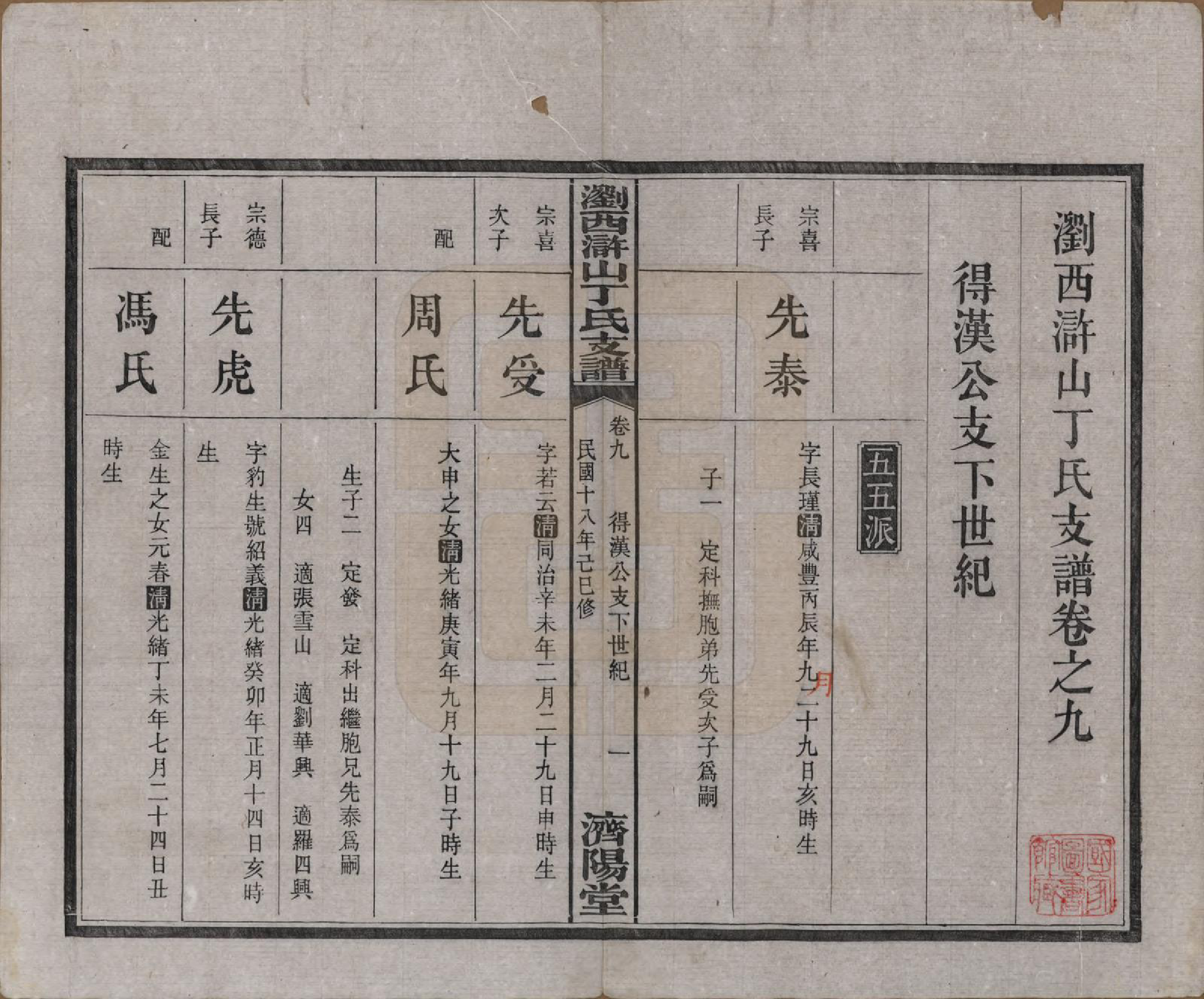 GTJP0290.丁.湖南浏阳.浏西浒山丁氏支谱十一卷.民国十八年（1929）_009.pdf_第1页