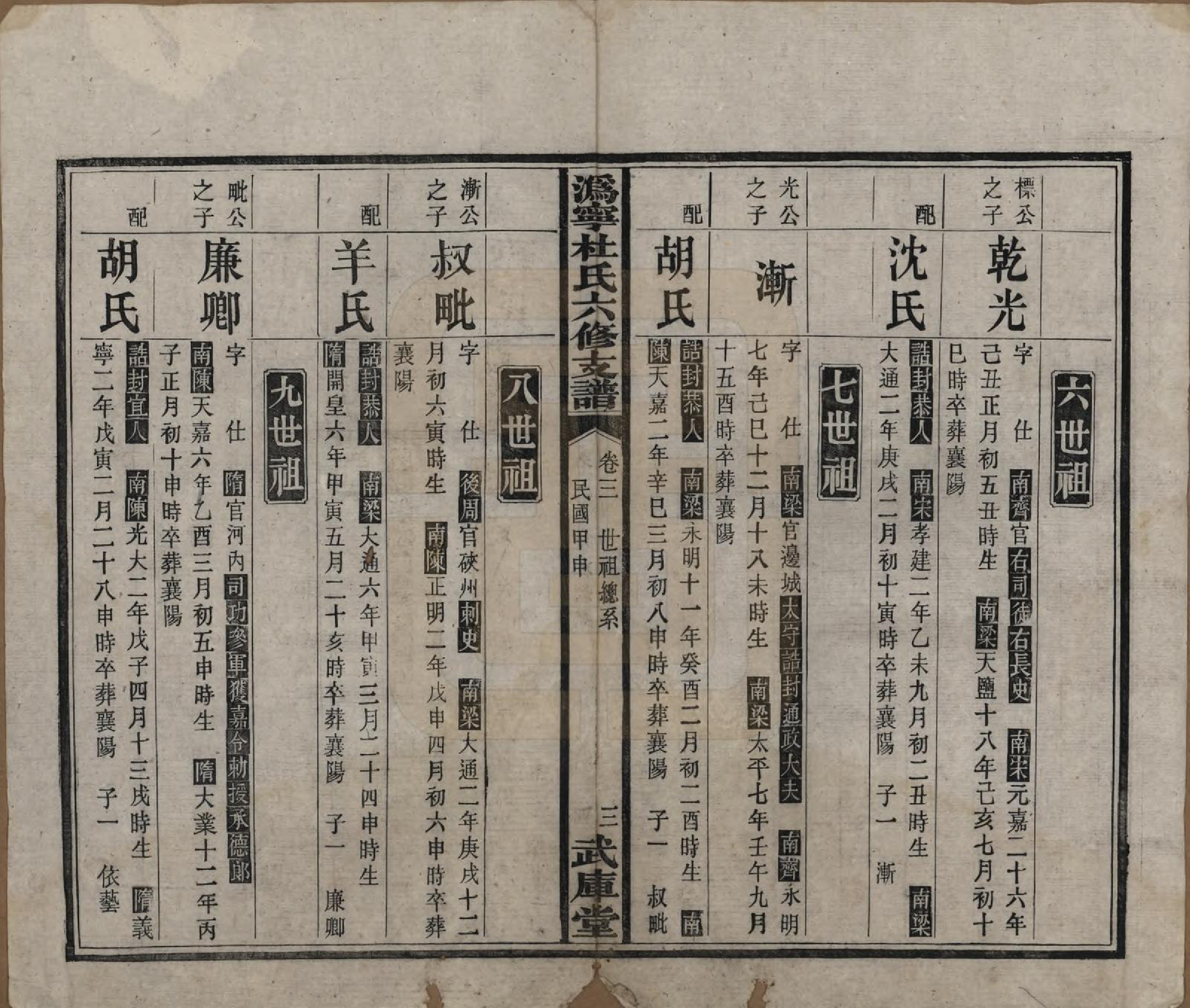 GTJP0311.杜.湖南宁乡.沩宁杜氏六修支谱七卷首一卷.民国三十四年（1945）_003.pdf_第3页