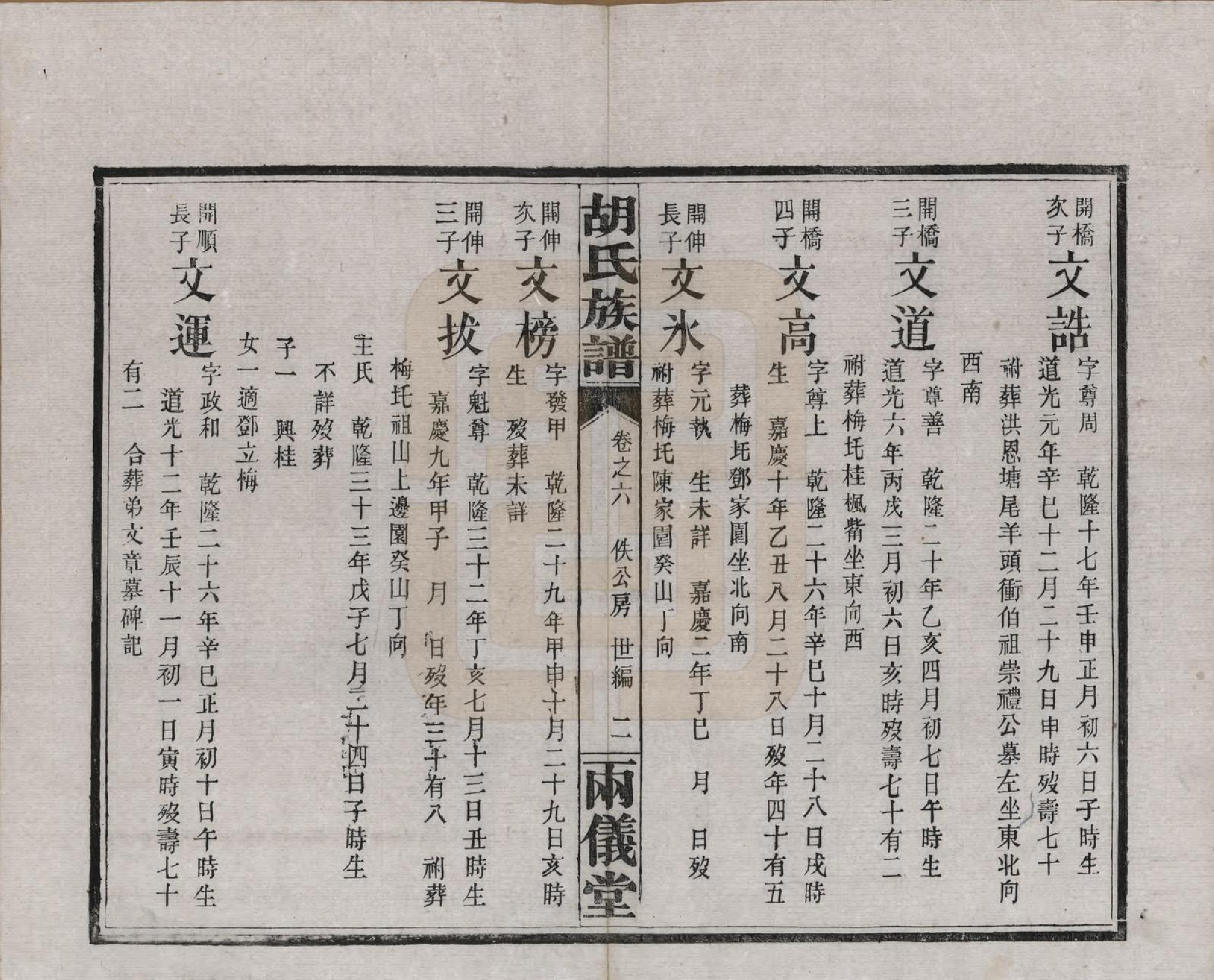 GTJP0514.胡.湖南长沙.胡氏族谱十一卷卷末一卷.民国9年（1920）_006.pdf_第2页