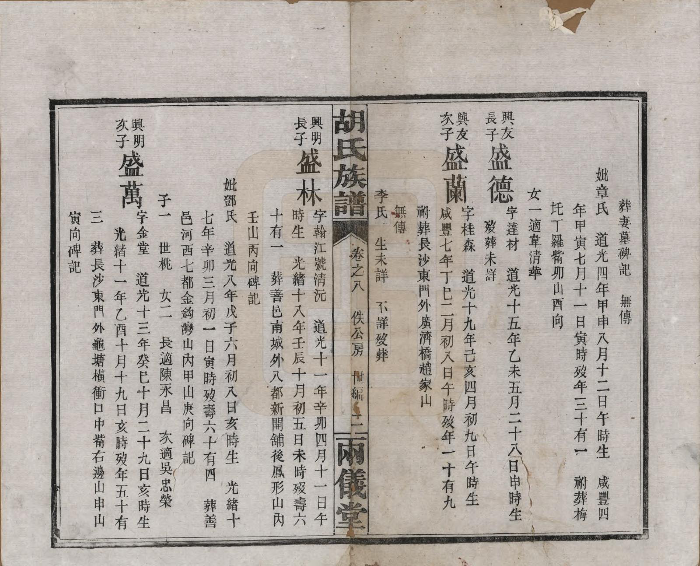 GTJP0514.胡.湖南长沙.胡氏族谱十一卷卷末一卷.民国9年（1920）_008.pdf_第2页