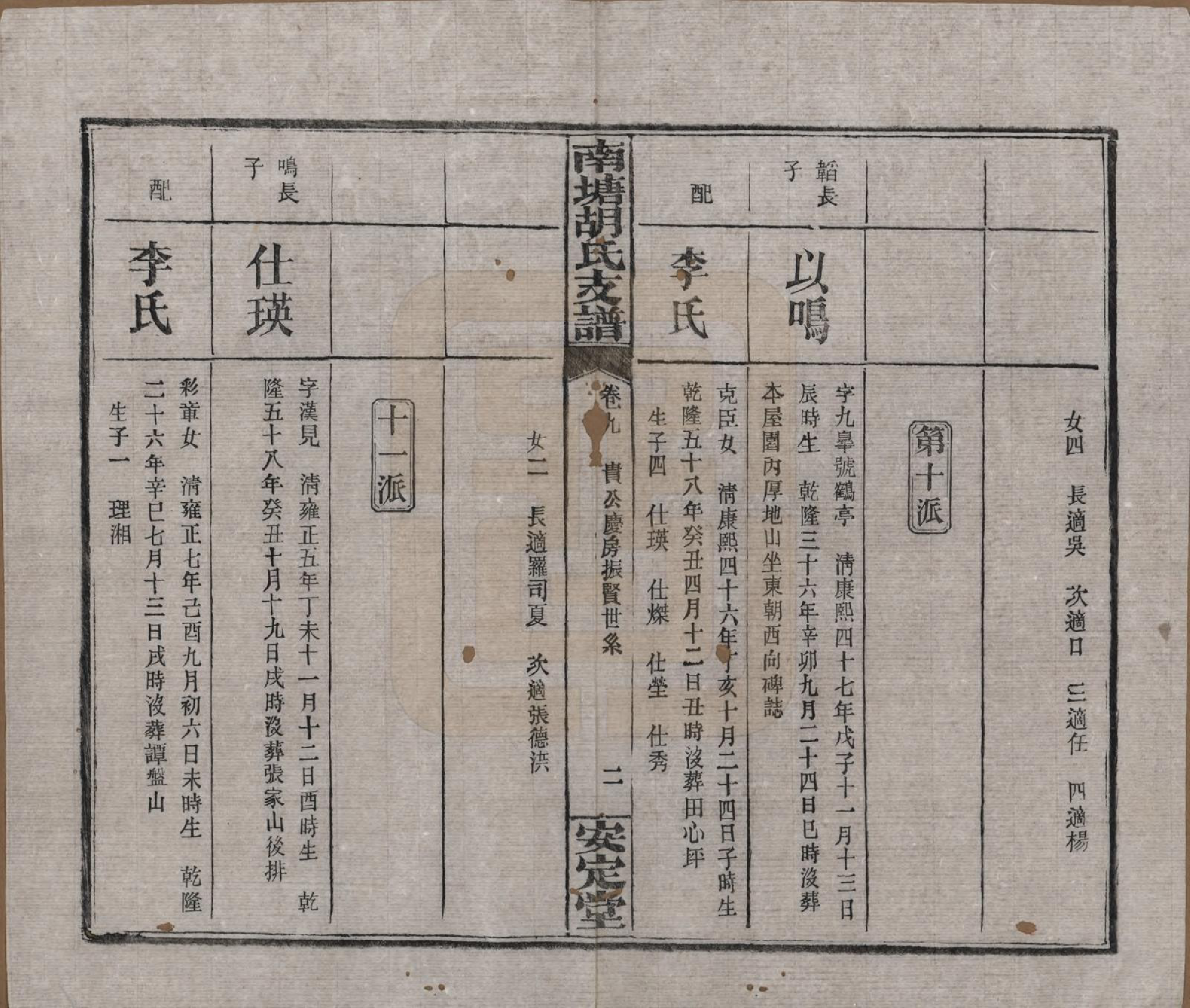 GTJP0525.胡.湖南湘潭.南塘胡氏支谱九卷.民国三十一年[1942]_009.pdf_第2页