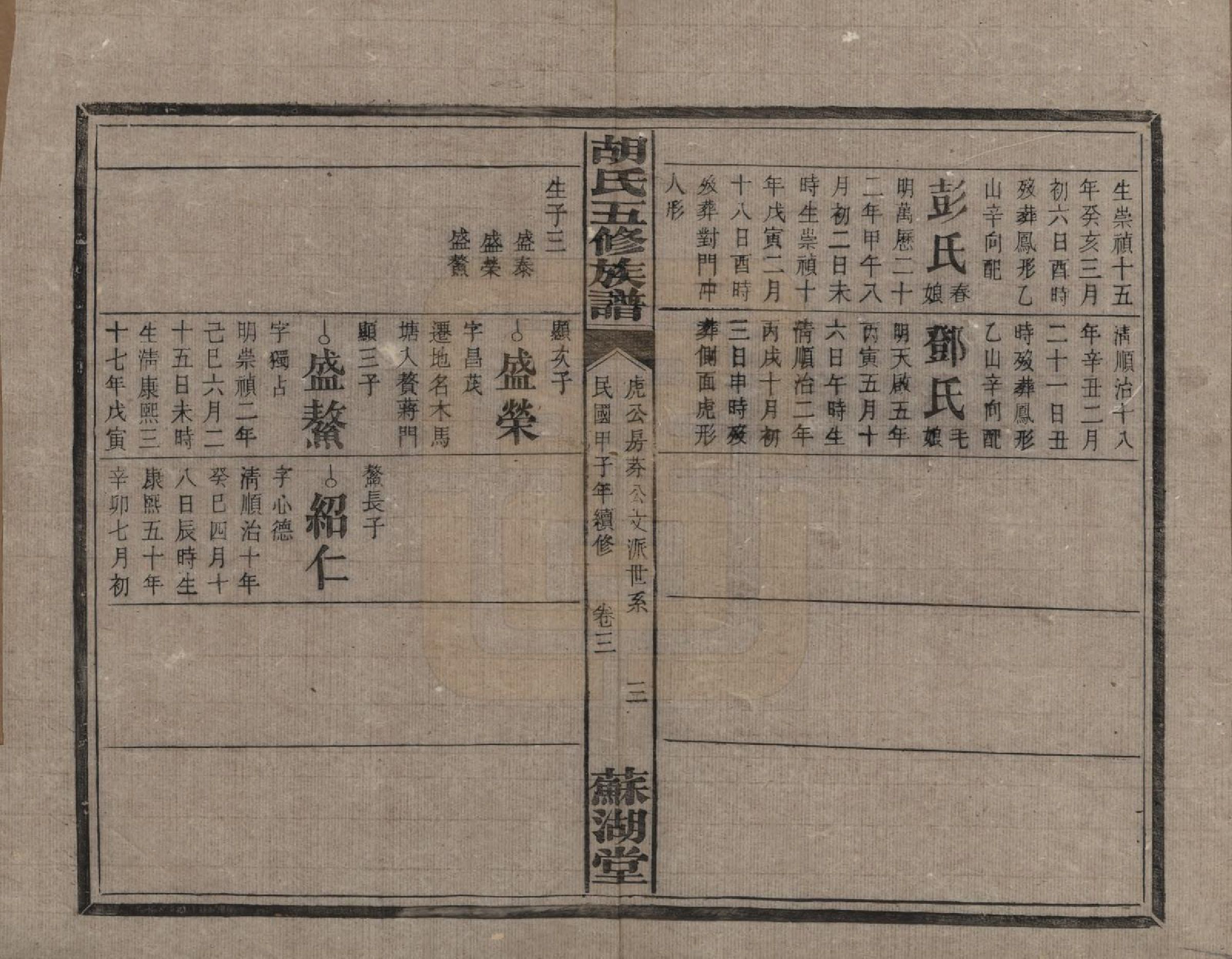 GTJP0531.胡.湖南衡阳.胡氏五修族谱.民国十三年（1924）_006.pdf_第3页