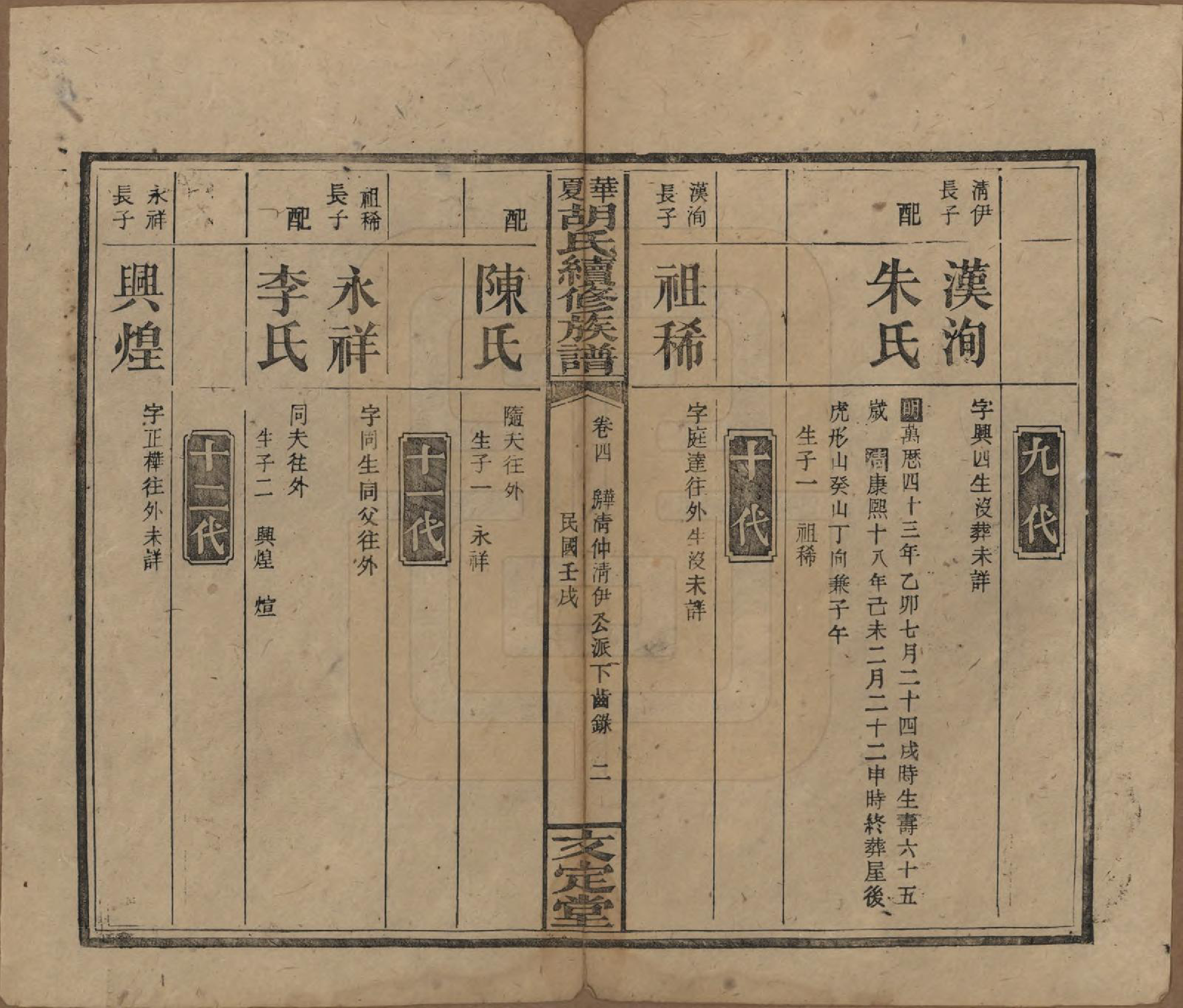 GTJP0532.胡.湖南湘乡.华夏胡氏续修族谱八卷卷首二卷.民国十一年（1922）_004.pdf_第2页