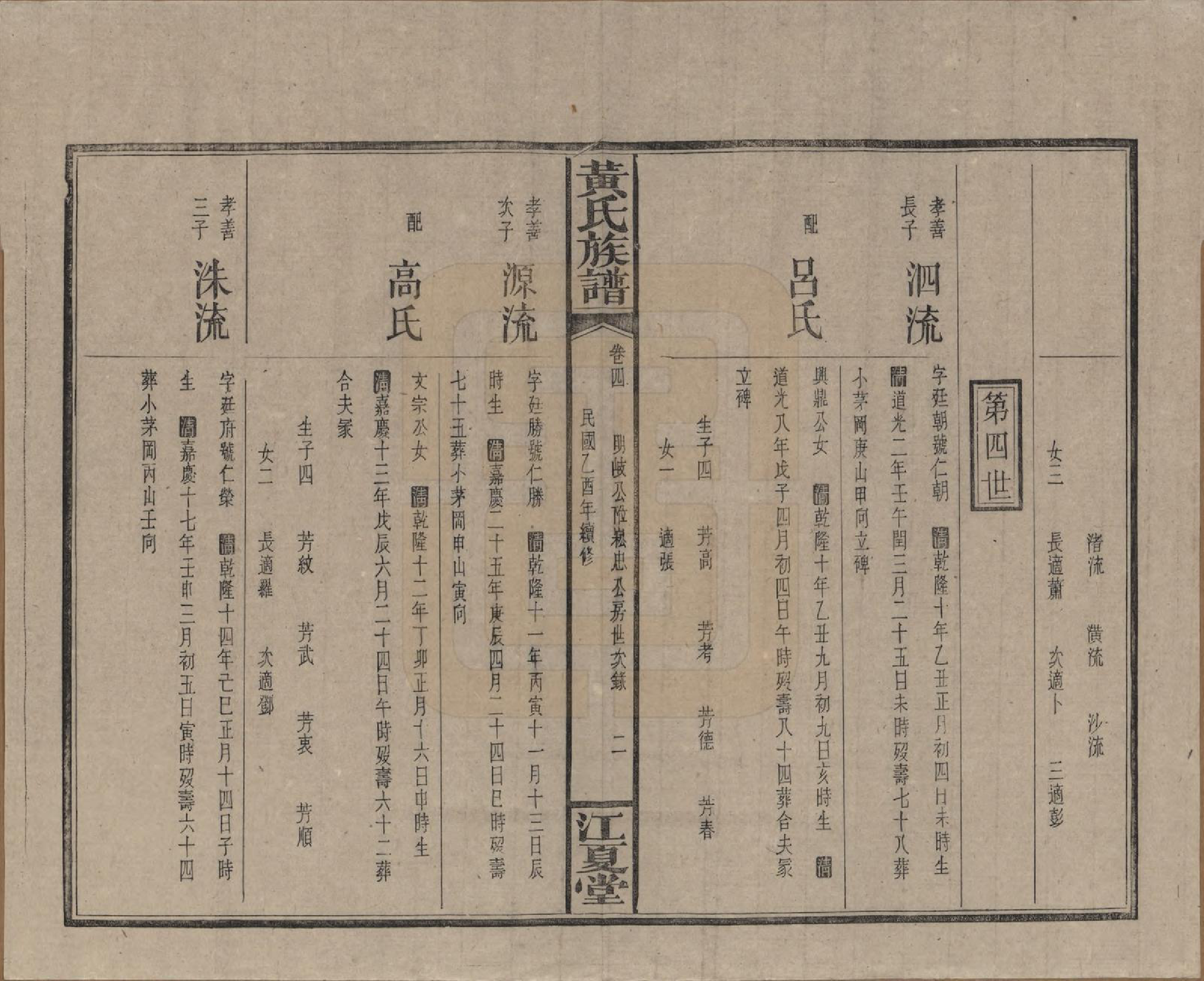 GTJP0593.黄.湖南浏阳.黄氏族谱七十二卷卷首一卷.民国三十四年（1945）_004.pdf_第2页