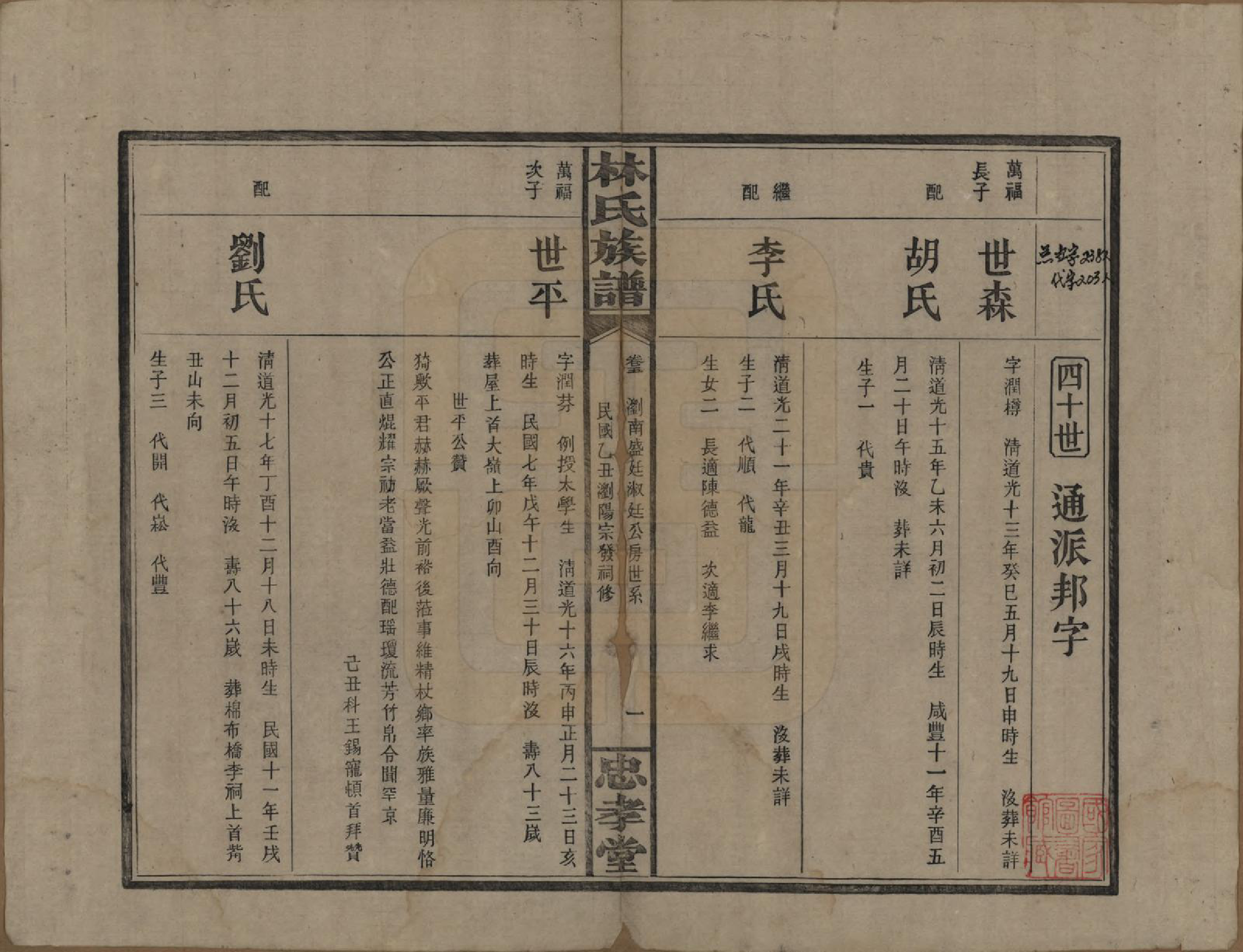 GTJP0892.林.湖南浏阳.林氏族谱三十一卷.民国十五年(1926)_005.pdf_第1页