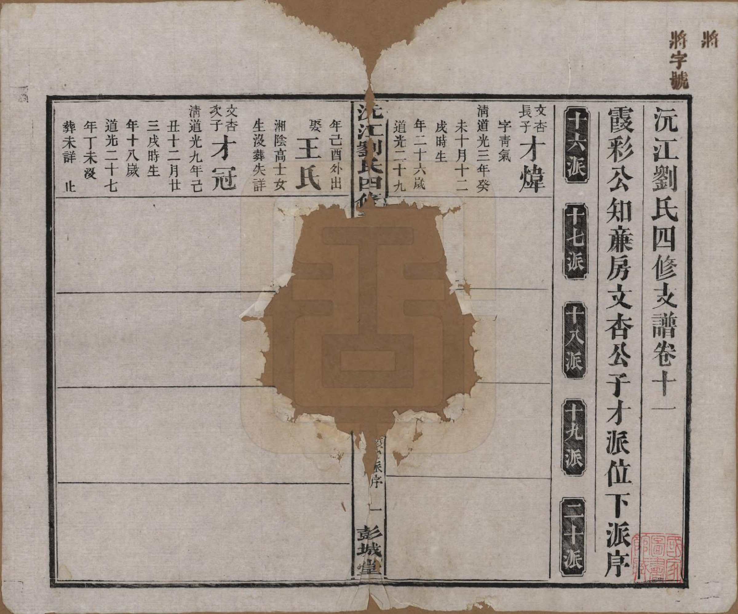 GTJP0947.刘.湖南沅江.沅江刘氏四修支谱十四卷.民国十九年（1930）_011.pdf_第1页