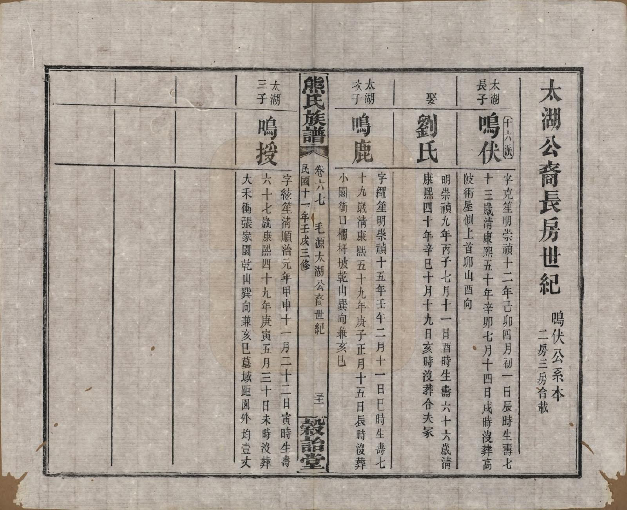 GTJP1812.熊.湖南浏阳.熊氏三修族谱金盆世系九十卷毛源世系七十一卷卷首三卷.民国十二年（1923）_267.pdf_第1页