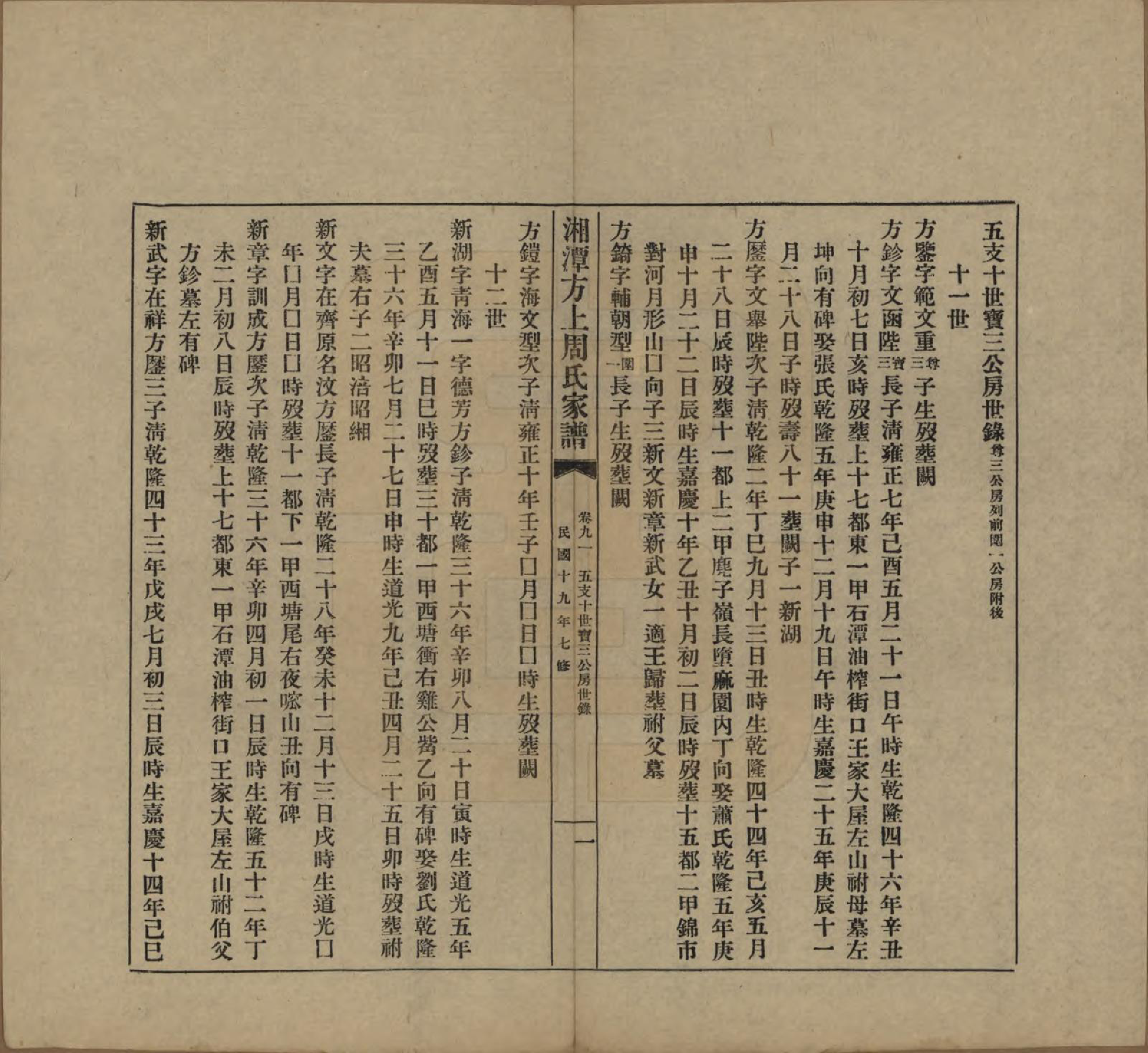 GTJP2306.周.湖南湘潭.湘潭方上周氏七修家谱一百六十六卷.民国十九年（1930）_091.pdf_第2页
