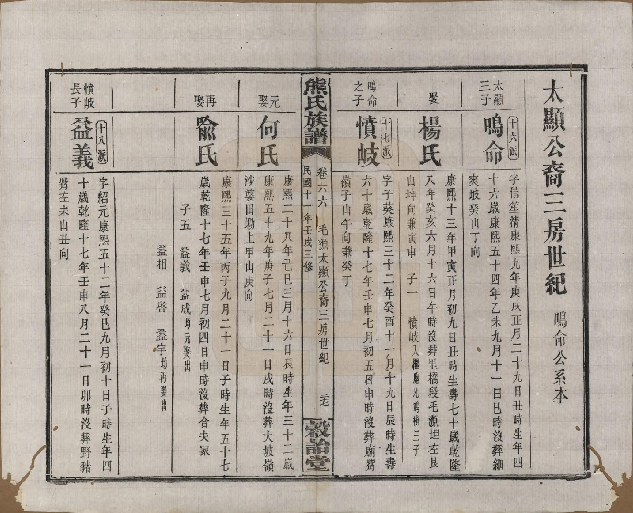 GTJP1812.熊.湖南浏阳.熊氏三修族谱金盆世系九十卷毛源世系七十一卷卷首三卷.民国十二年（1923）_266.pdf_第1页