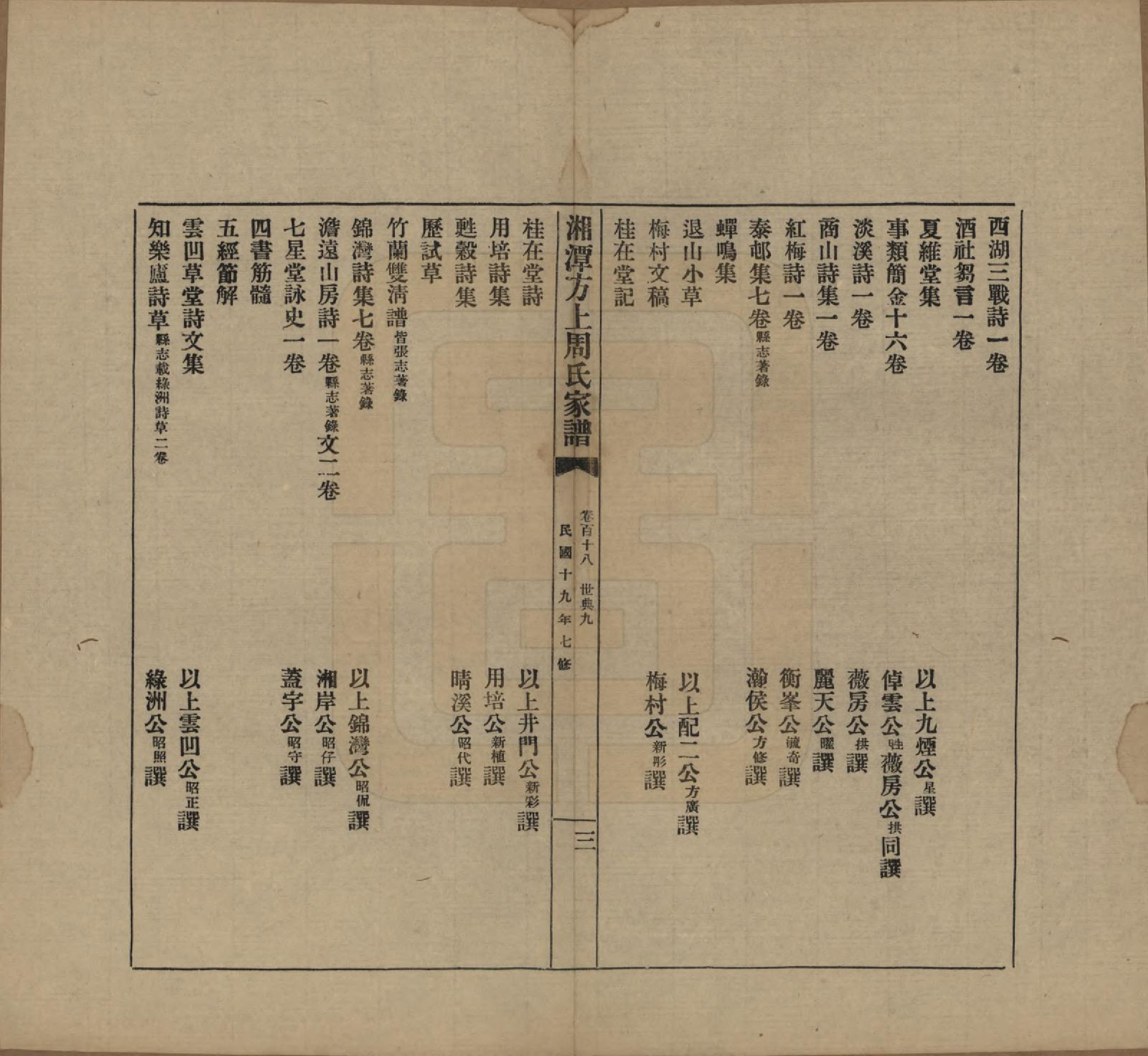 GTJP2306.周.湖南湘潭.湘潭方上周氏七修家谱一百六十六卷.民国十九年（1930）_118.pdf_第3页
