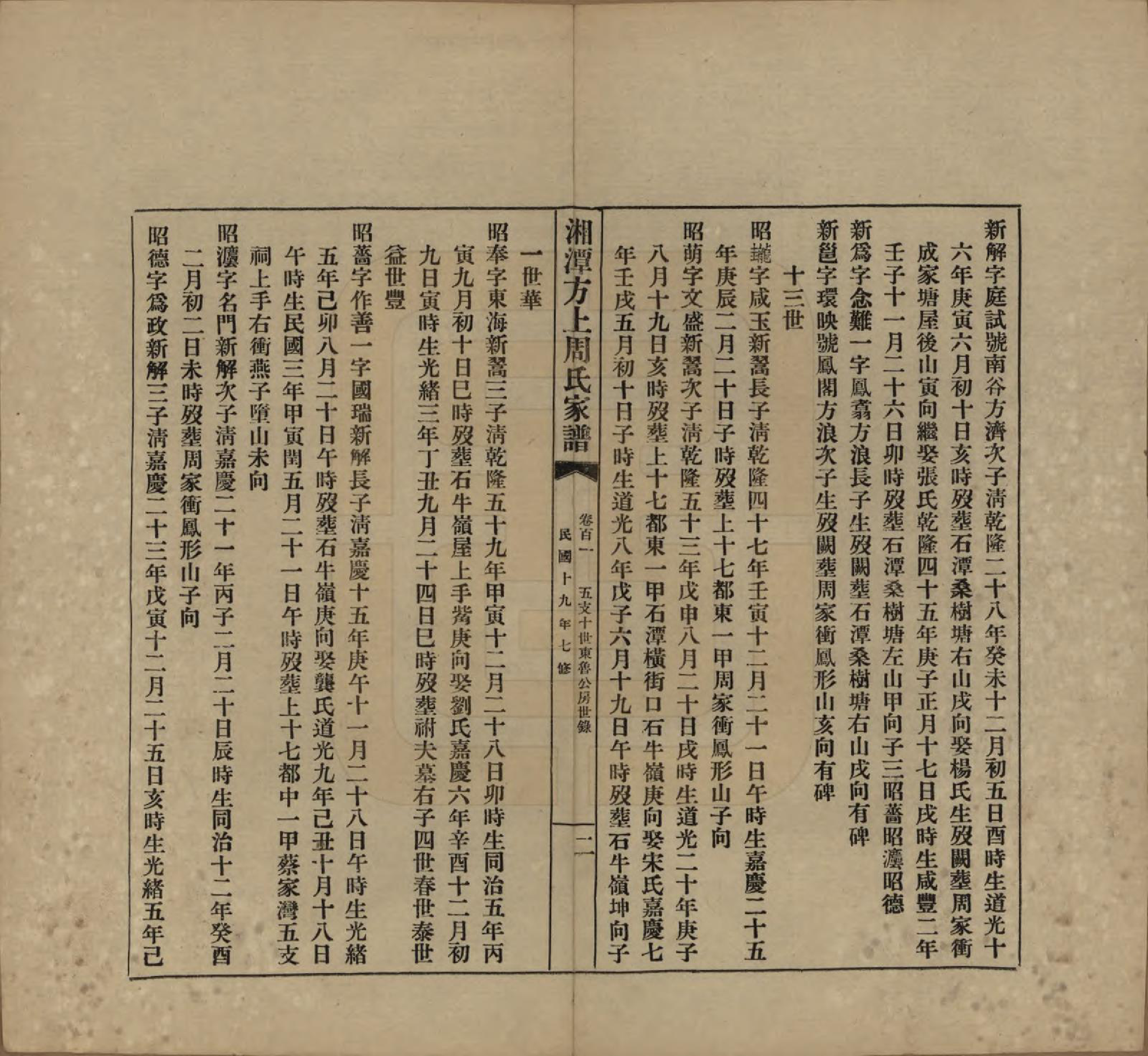 GTJP2306.周.湖南湘潭.湘潭方上周氏七修家谱一百六十六卷.民国十九年（1930）_101.pdf_第3页