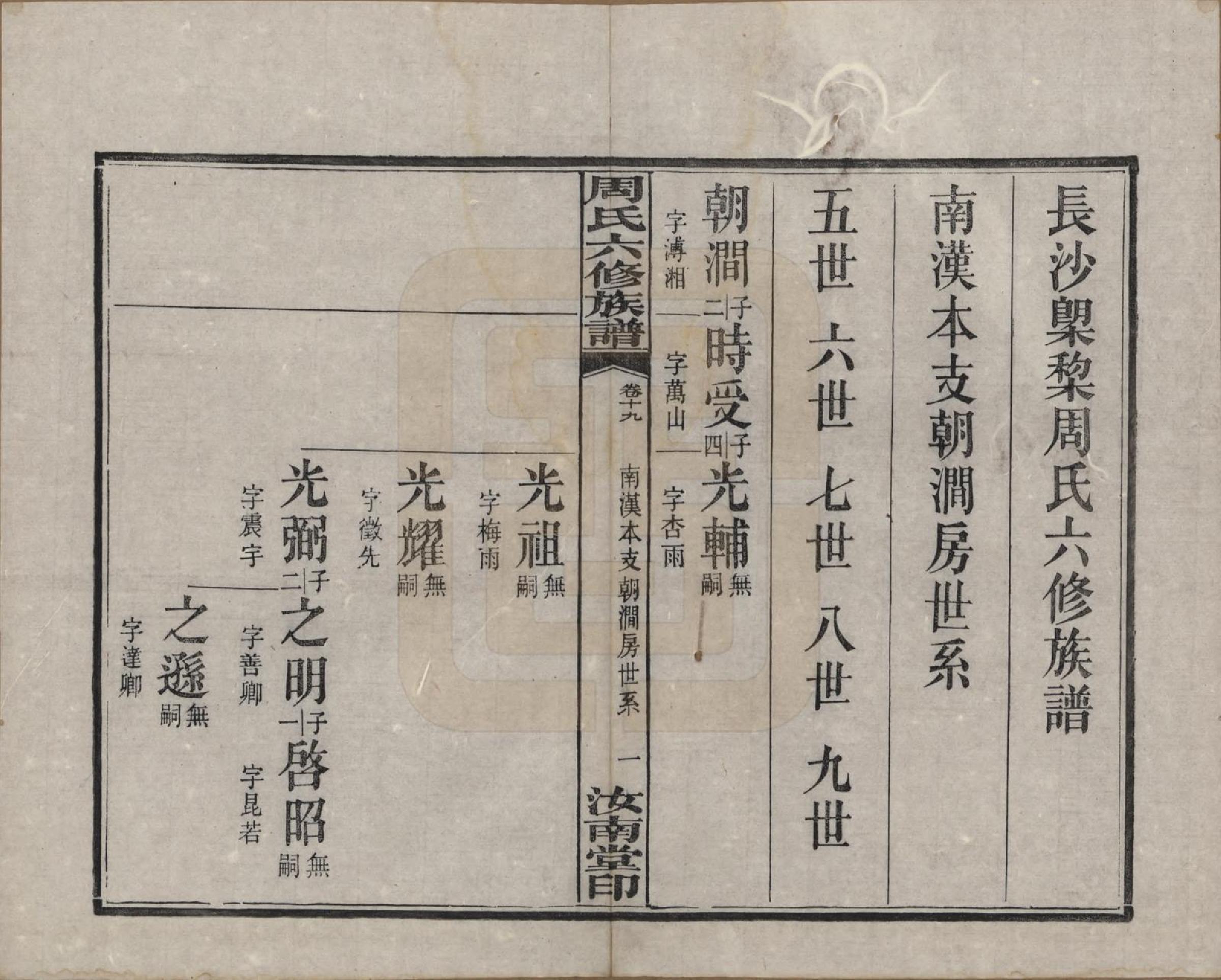 GTJP2279.周.湖南长沙.长沙榔黎周氏六修族谱.民国12年[1923]_019.pdf_第1页