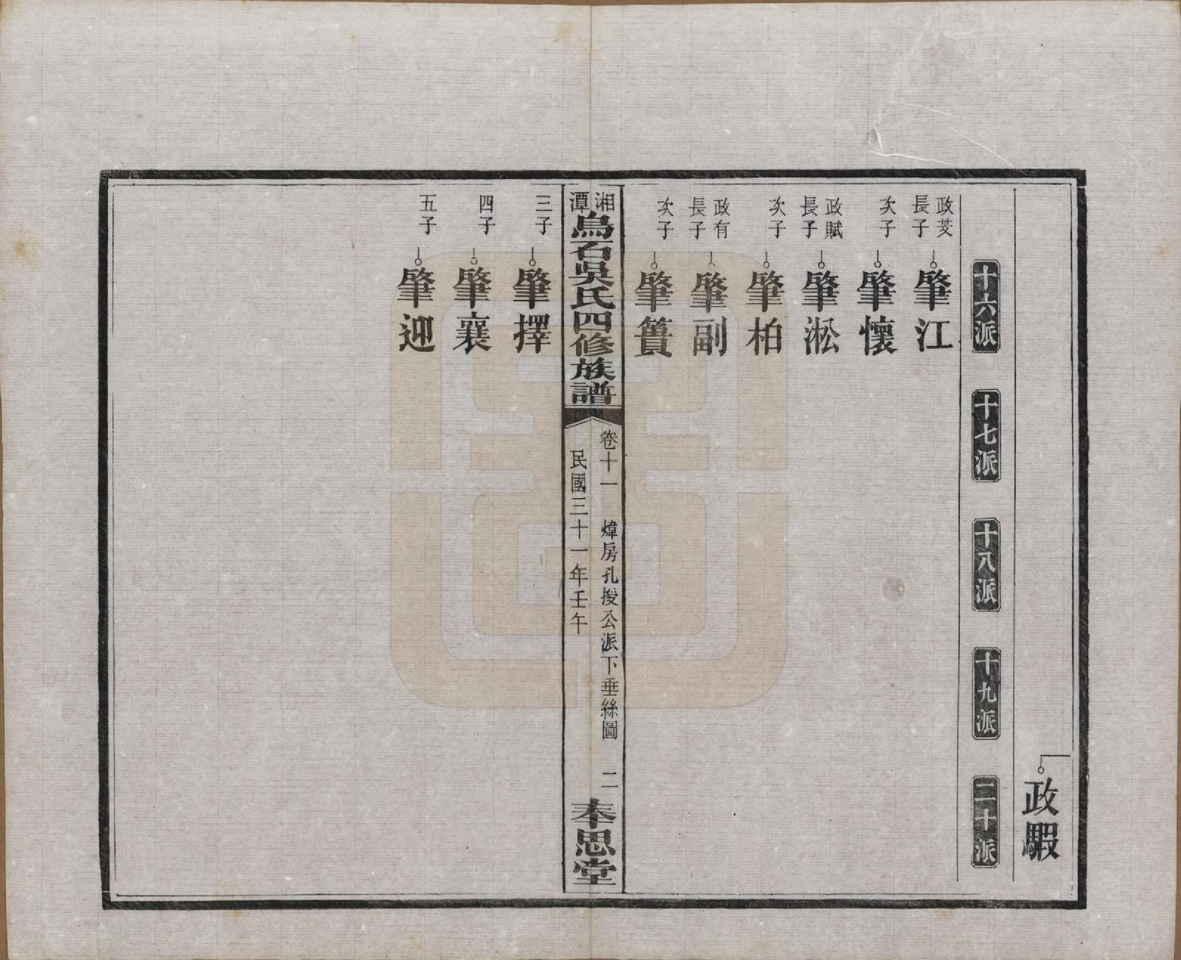 GTJP1662.吴.湖南湘潭.湘潭乌石吴氏四修族谱五十九卷.民国三十一年（1942）_011.pdf_第2页