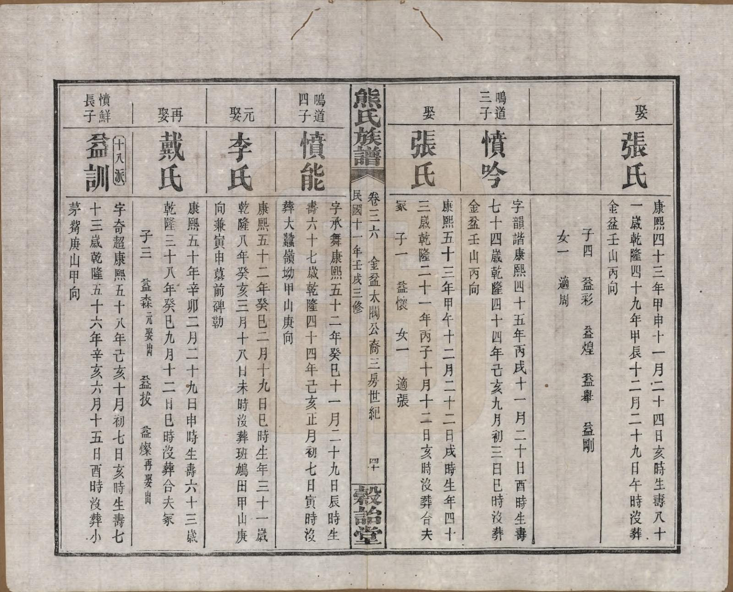 GTJP1812.熊.湖南浏阳.熊氏三修族谱金盆世系九十卷毛源世系七十一卷卷首三卷.民国十二年（1923）_036.pdf_第2页