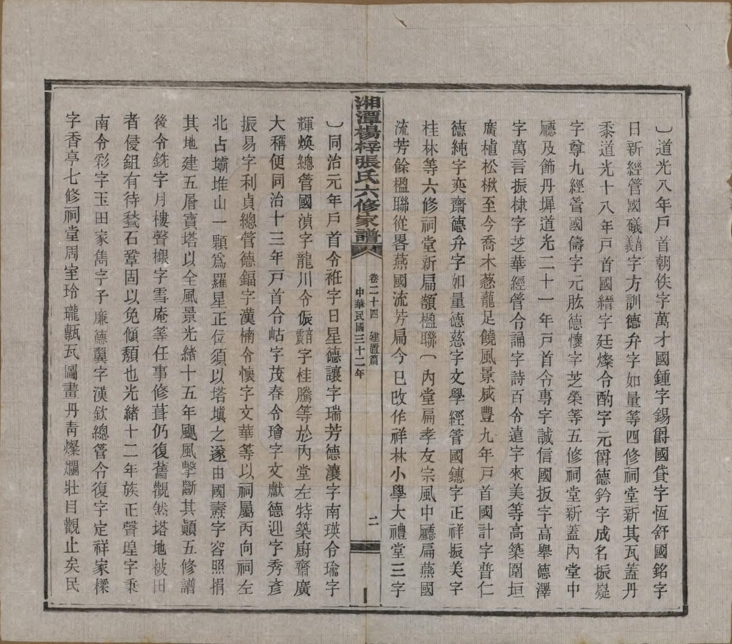 GTJP2116.张.湖南湘潭.湘潭杨梓张氏六修家谱二十九卷首一卷末一卷.民国三十七年(1948)_024.pdf_第2页