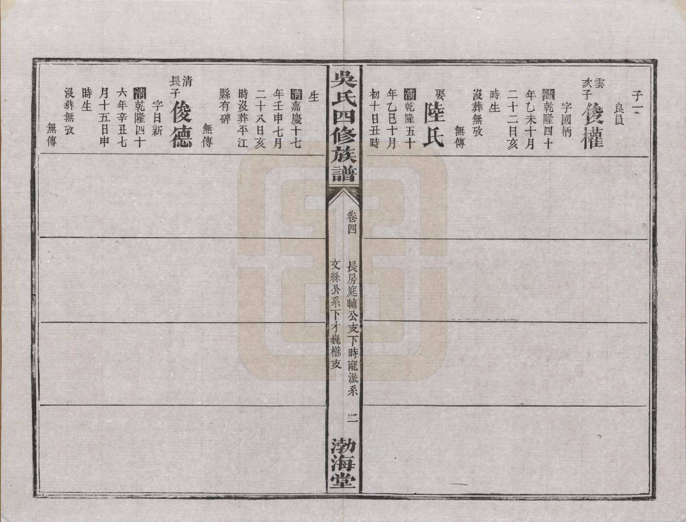 GTJP1647.吴.湖南沅江.吴氏四修族谱.民国19年（1930）_004.pdf_第1页