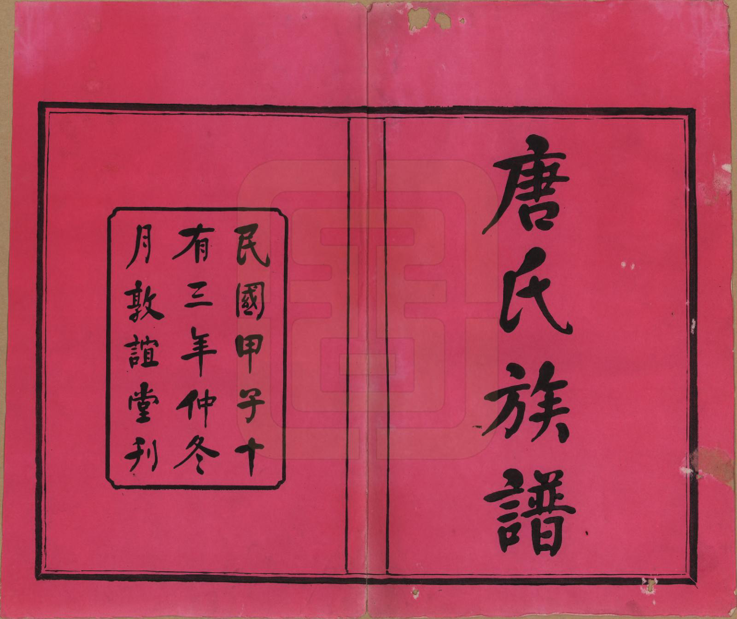 GTJP1396.唐.湖南长沙.善邑唐氏续修族谱.民国13年[1924]_001.pdf_第2页