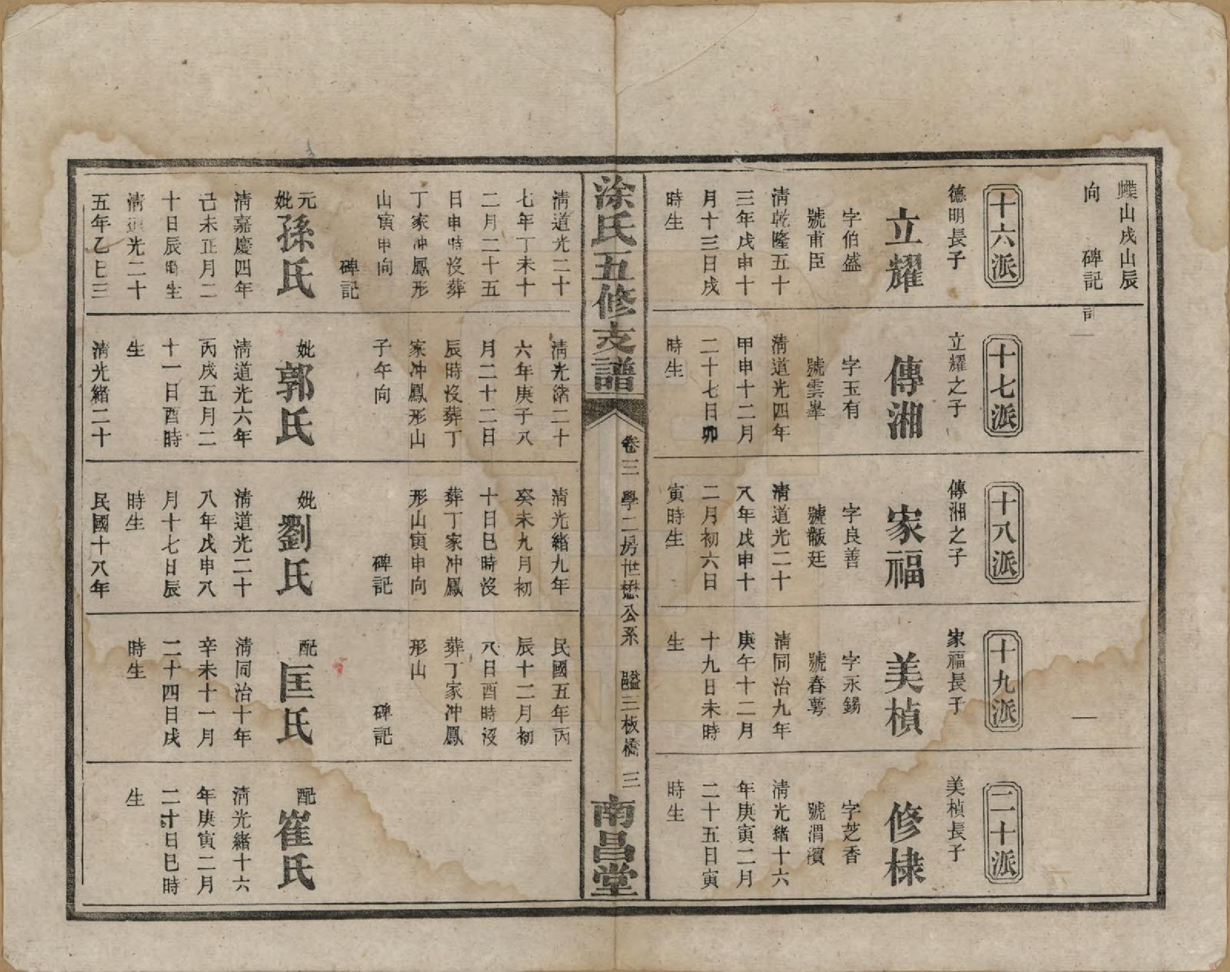 GTJP1436.涂.湖南湘阴.涂氏瑄房五修支谱.民国23年(1934)_003.pdf_第3页