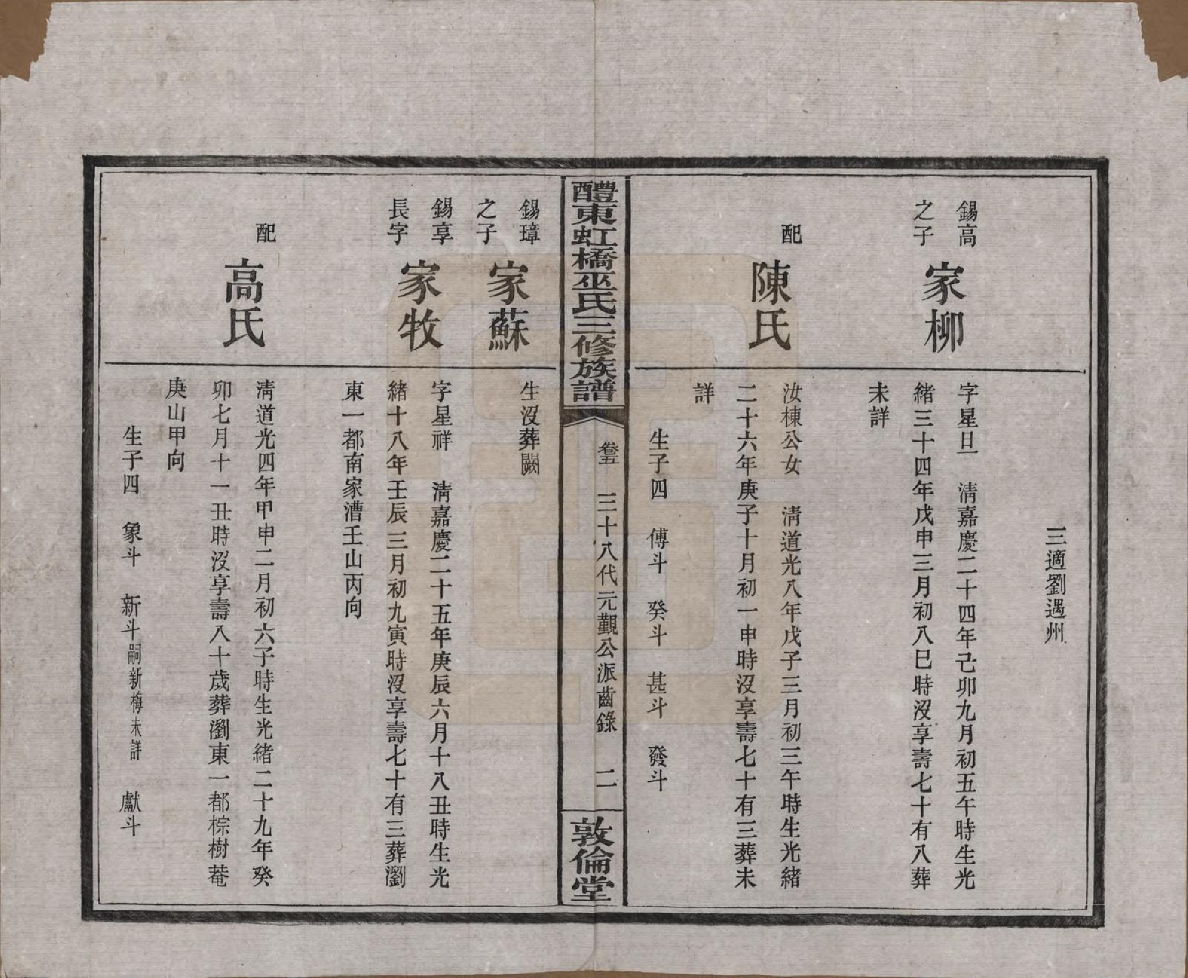 GTJP1638.巫.湖南醴陵.醴东虹桥巫氏三修族谱二十五卷卷首三卷.民国十八年（1929）_005.pdf_第2页